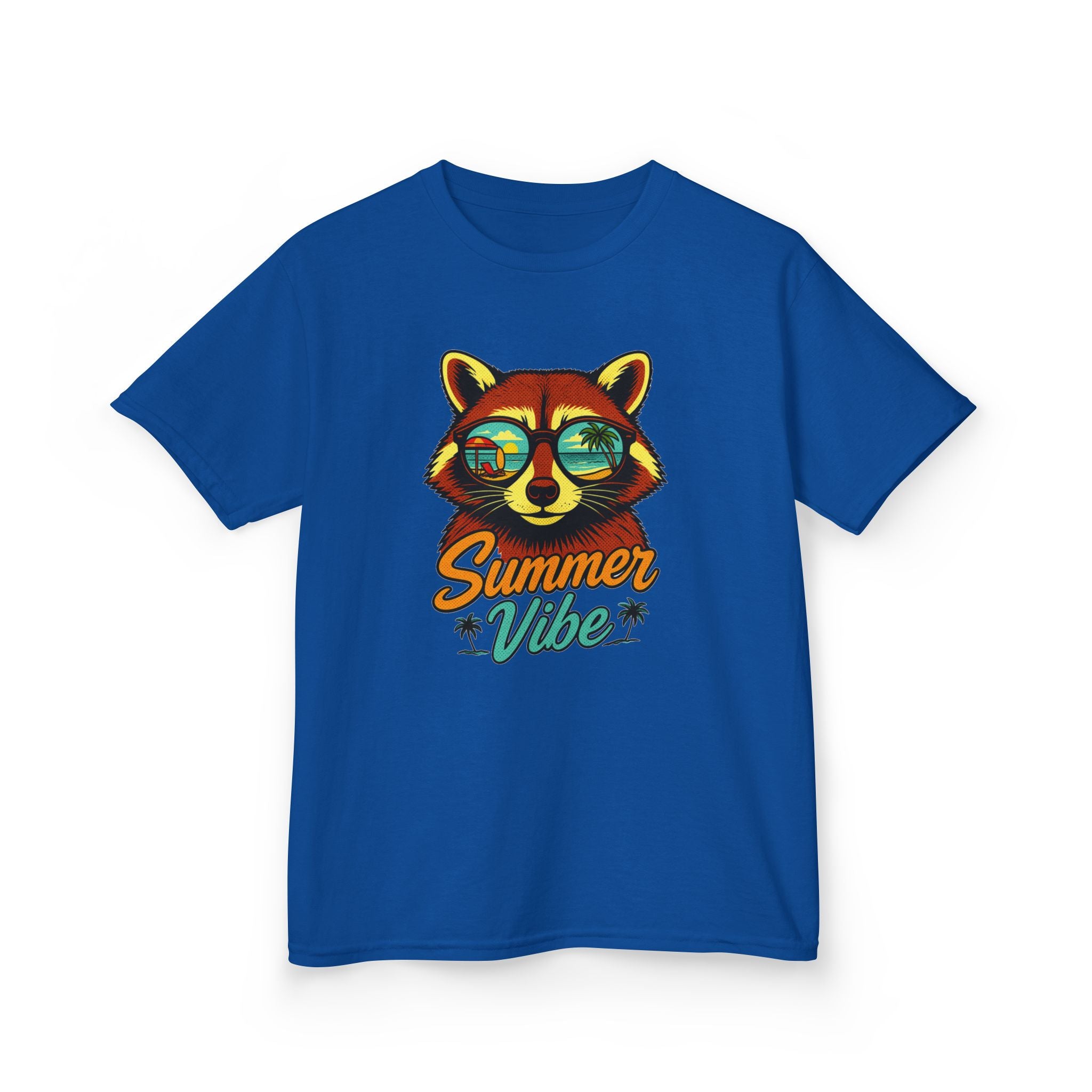 Kids Tee - 'Summer Vibe' Sunglasses Raccoon Graphic