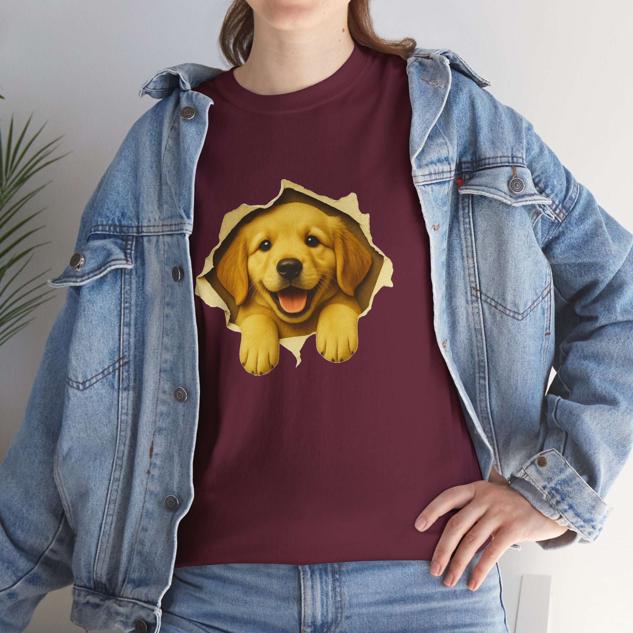 Golden Retriever Peekaboo Shirt, Cute Dog Lover T-Shirt, Funny Puppy Tee, Golden Retriever Gift, Pet Lover Graphic Shirt