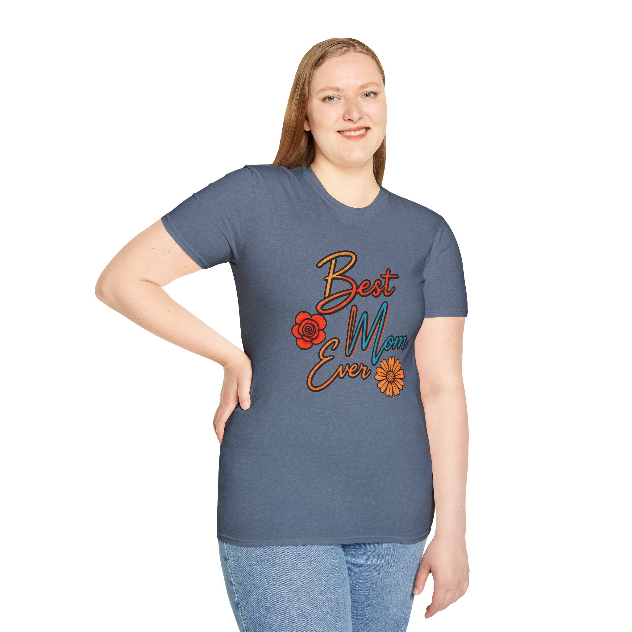 Best Mom Ever T-Shirt, Floral Mom Shirt, Mother’s Day Gift, Cute Retro Mama Tee, Gift for Mom, Unisex Shirt
