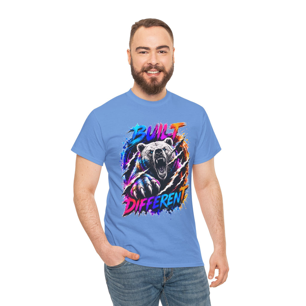 Built Different Bear T-Shirt — Bold Retro Grunge Graphic Tee