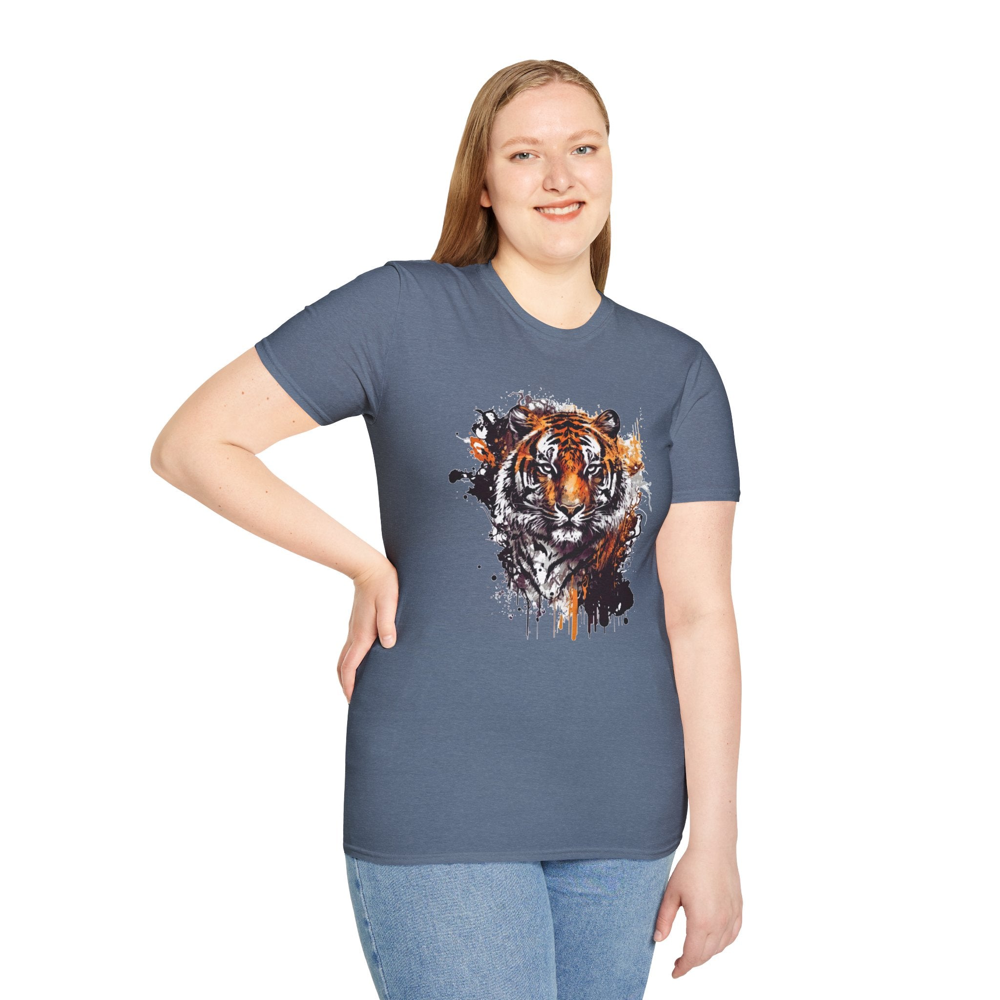 Tiger Graphic T-Shirt, Tiger Head Shirt, Wild Tiger Tee, Wildlife Animal Shirt, Artistic Tiger Portrait Tee
