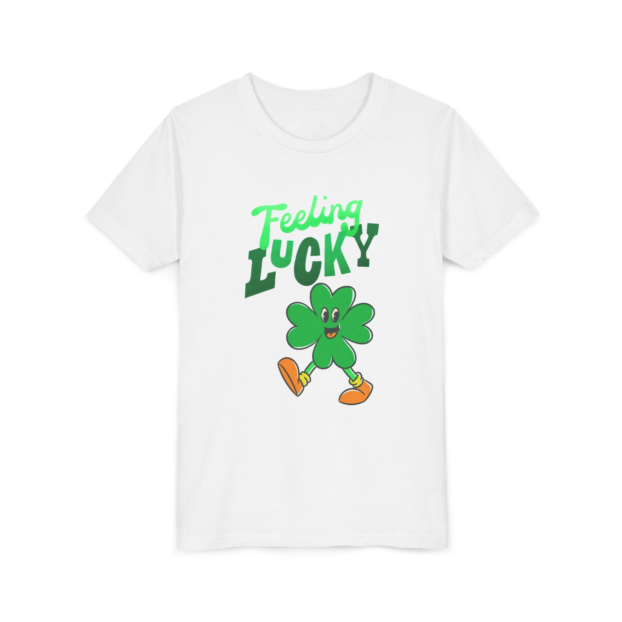 Feeling Lucky Youth Tee – Kids St. Patrick’s Day Shamrock Shirt