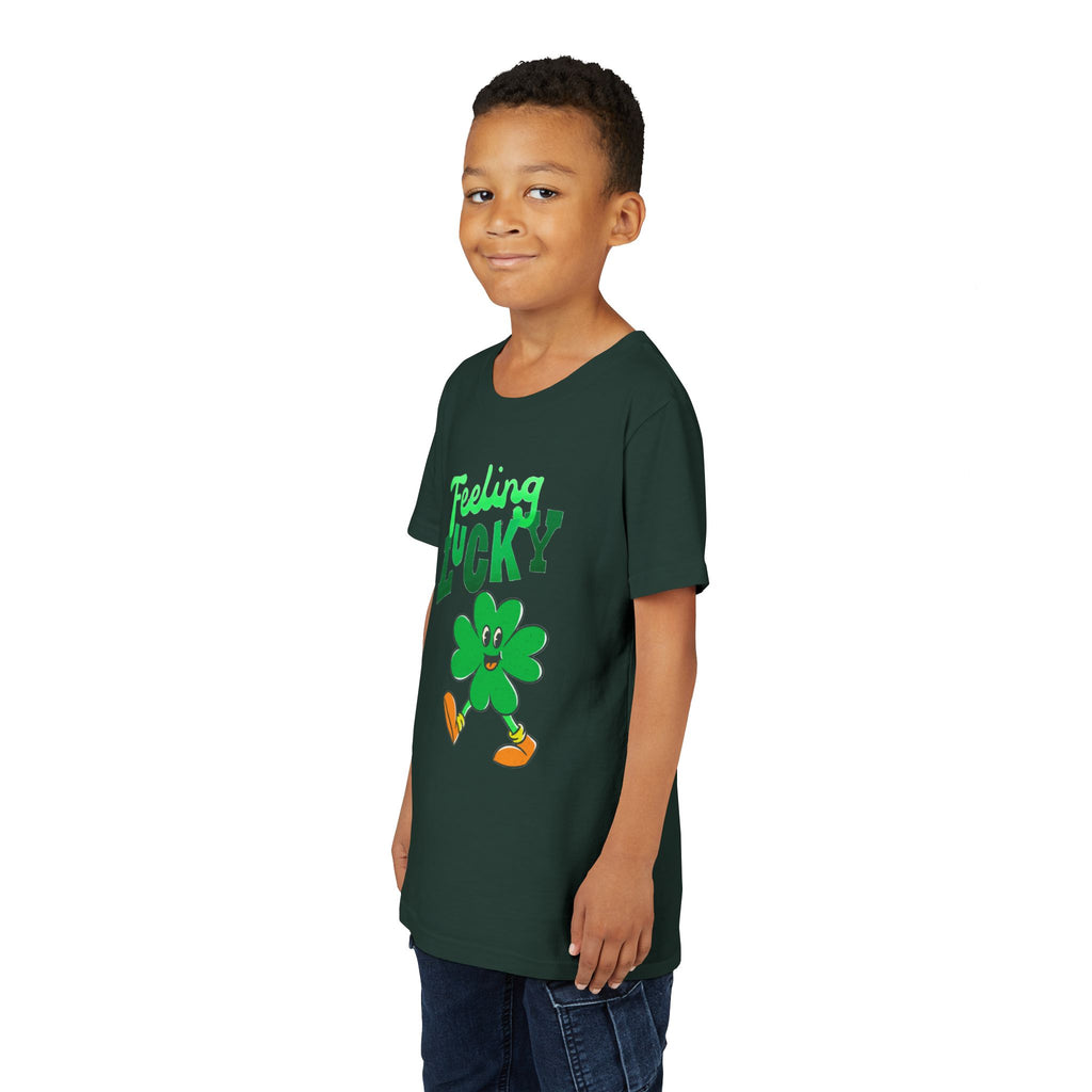 Feeling Lucky Youth Tee – Kids St. Patrick’s Day Shamrock Shirt
