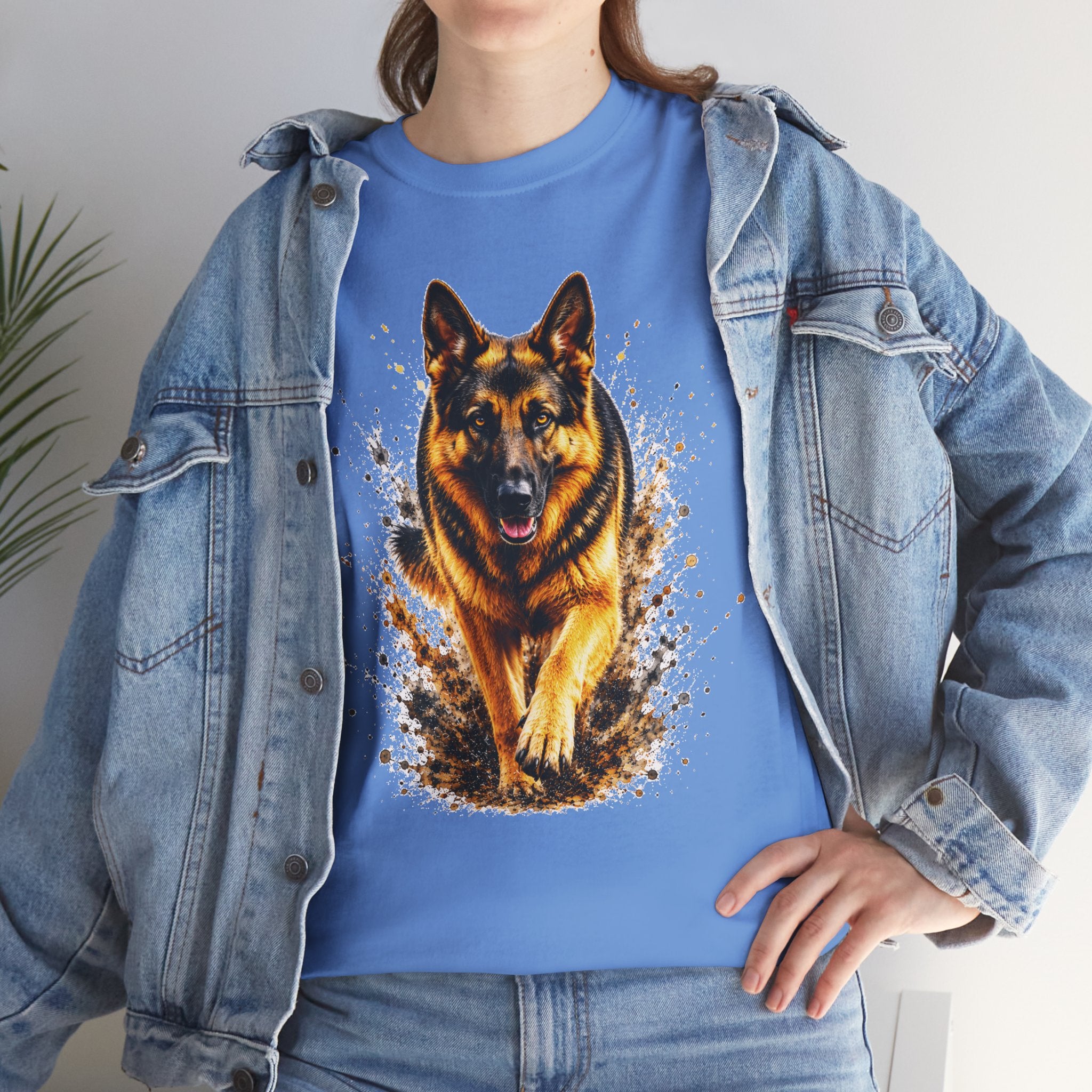 German Shepherd Running T-Shirt, German Shepherd Graphic Tee, Dog Lover Shirt, Unisex German Shepherd Tee, Gift for Dog Owner, K9 Animal Shirt