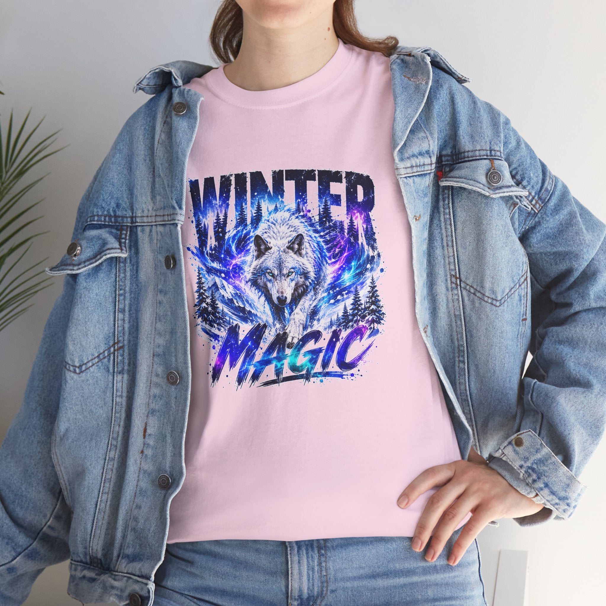 Wolf T Shirt, Winter Wolf Shirt, Wolf Lover Gift, Snowy Wolf Tee, Winter Magic Shirt, Wildlife Graphic Tee, Unisex Wolf Shirt