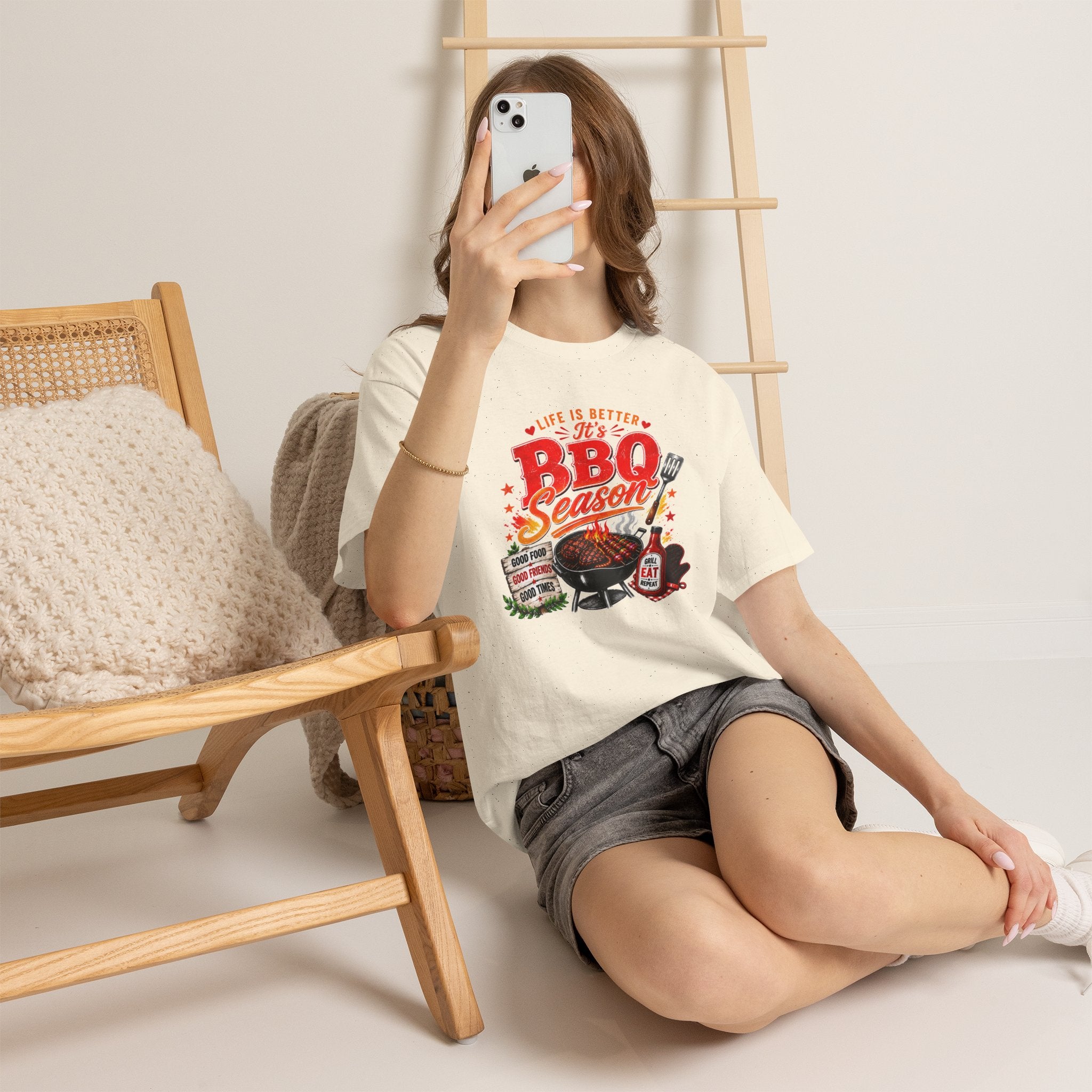 BBQ Season T-Shirt | Life Is Better It's BBQ Season Tee | Funny Grill Shirt | Summer Cookout Shirt | Barbecue Lover Gift | Backyard BBQ Tee