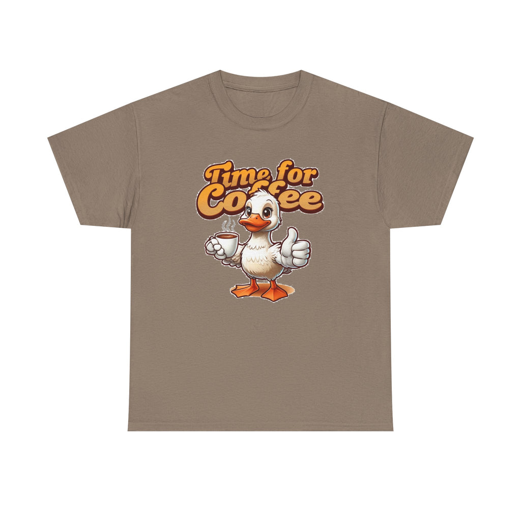 Time for Coffee Duck Shirt, Funny Duck T-Shirt, Cute Animal Graphic Tee, Coffee Lover Shirt, Unisex Funny Tee, Gift Idea