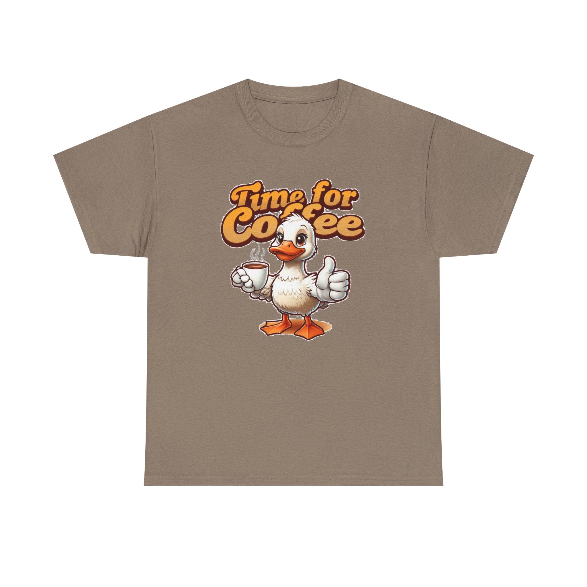 Time for Coffee Duck Shirt, Funny Duck T-Shirt, Cute Animal Graphic Tee, Coffee Lover Shirt, Unisex Funny Tee, Gift Idea