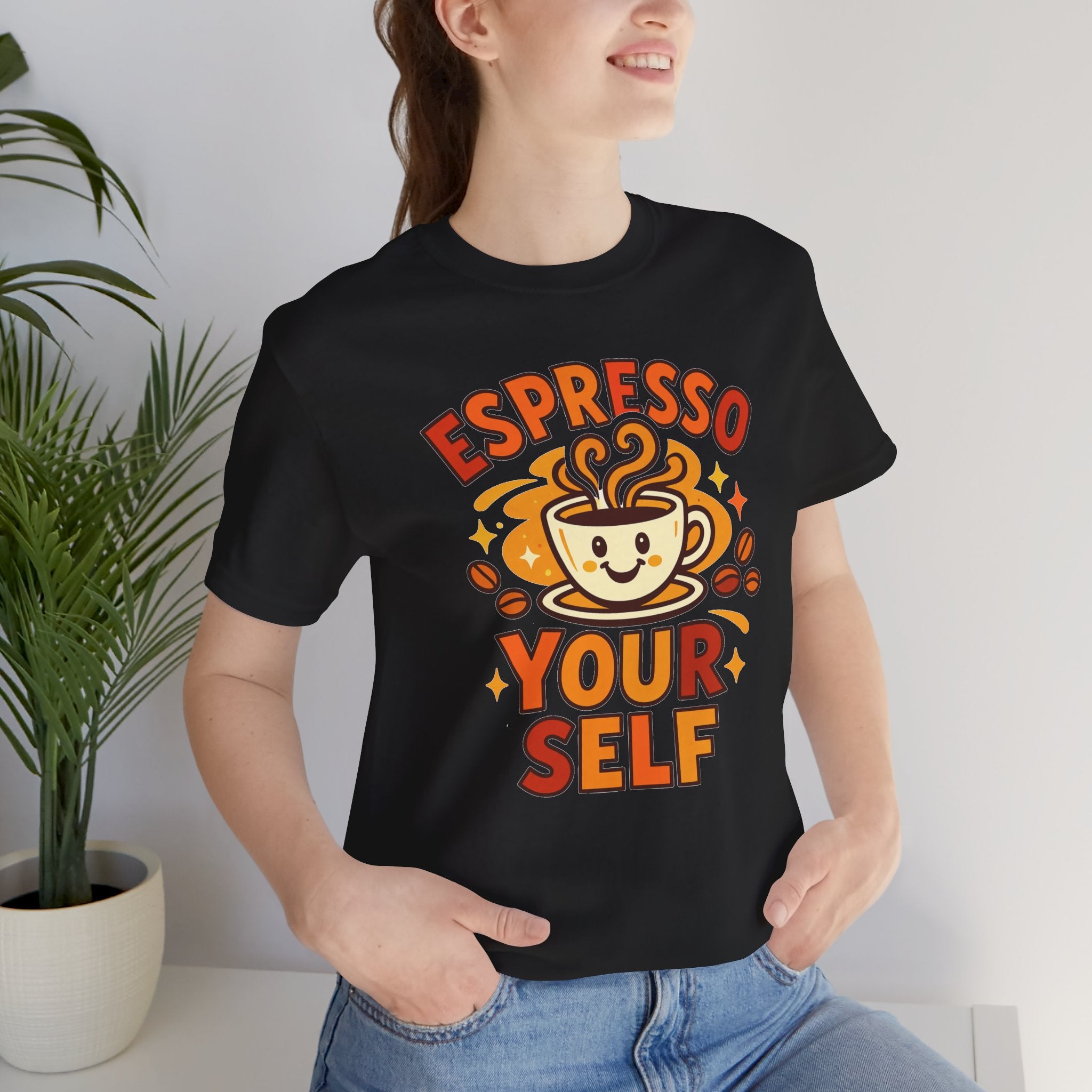Espresso Yourself Coffee Tee — 'Espresso Your Self' Cute Coffee Cup Shirt
