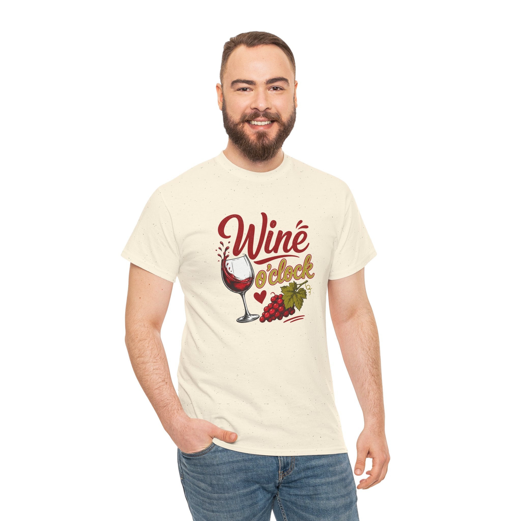 Wine T-Shirt - "Wine O'Clock" Graphic Tee for Wine Lovers