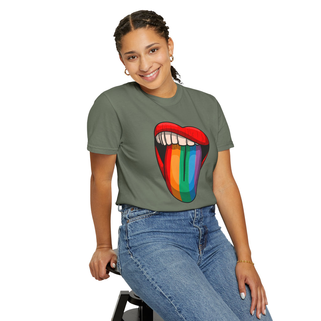 Rainbow Tongue T-Shirt — Pride Lip Graphic Tee