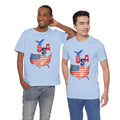 USA Flag Map T-Shirt, Patriotic Eagle Shirt, 4th of July Shirt, American Flag Tee, Independence Day Gift