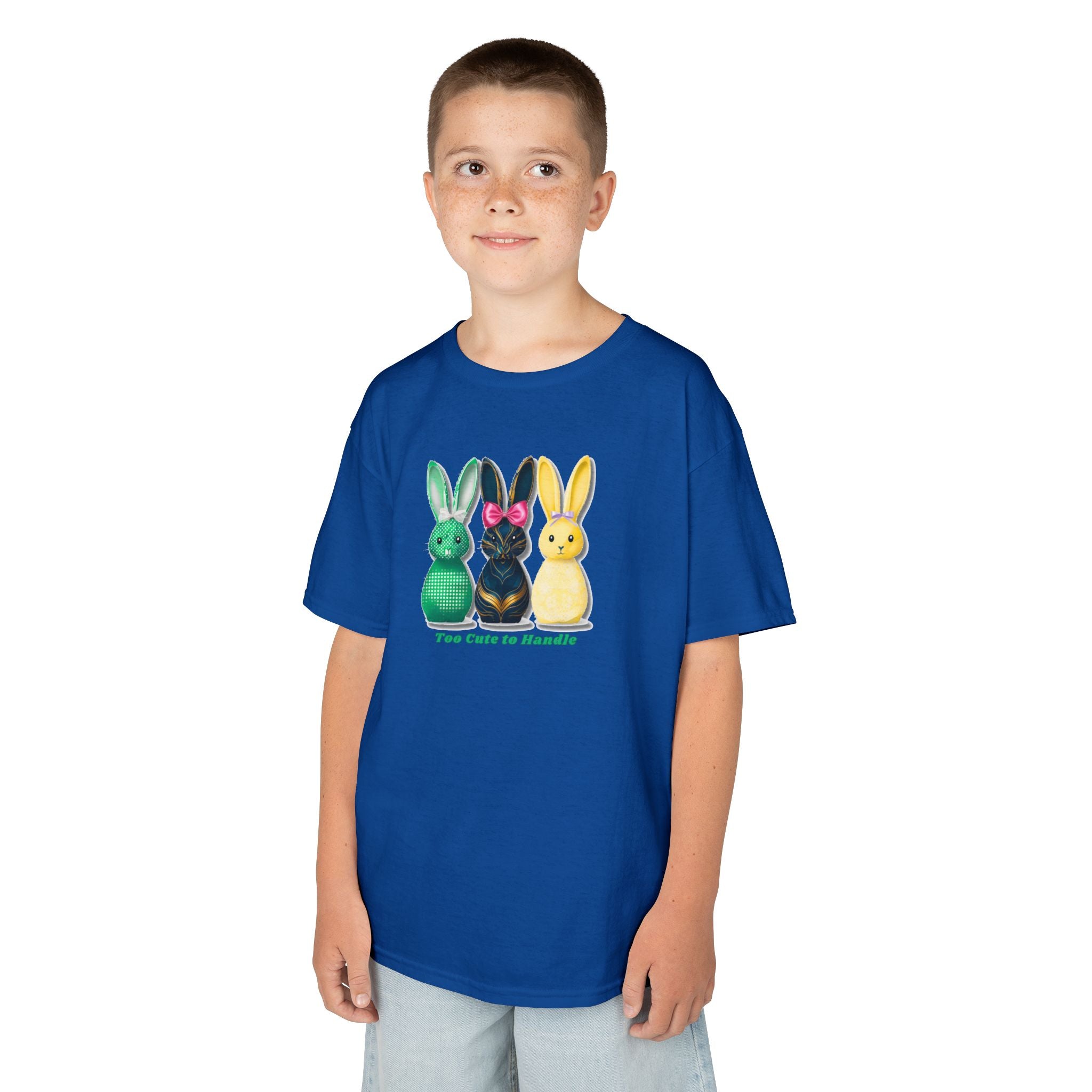 Kids Tee — Colorful Bunny Trio "You Color Me Beautiful" Easter Shirt