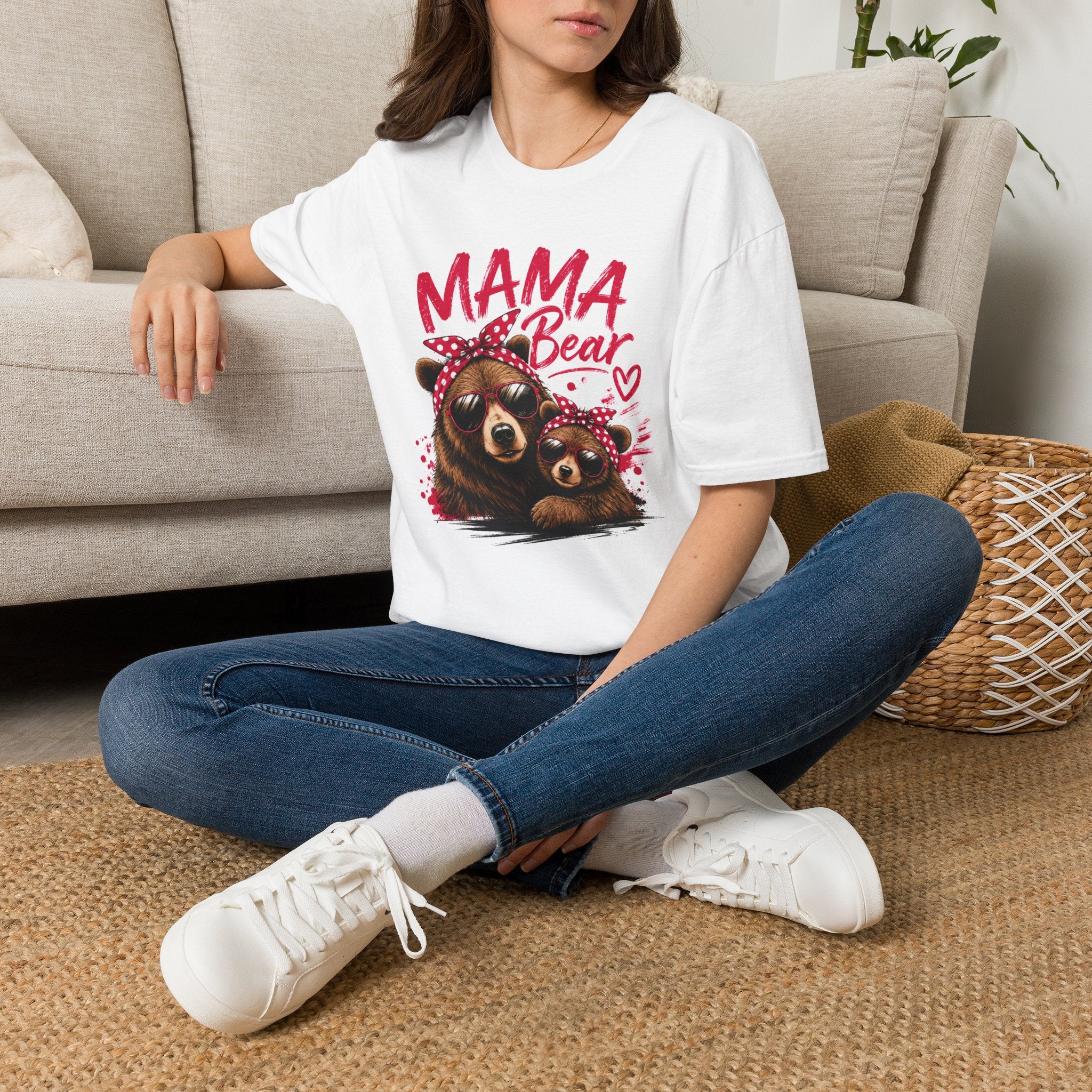Mama Bear T-Shirt — Cute Sunglasses Bear Graphic
