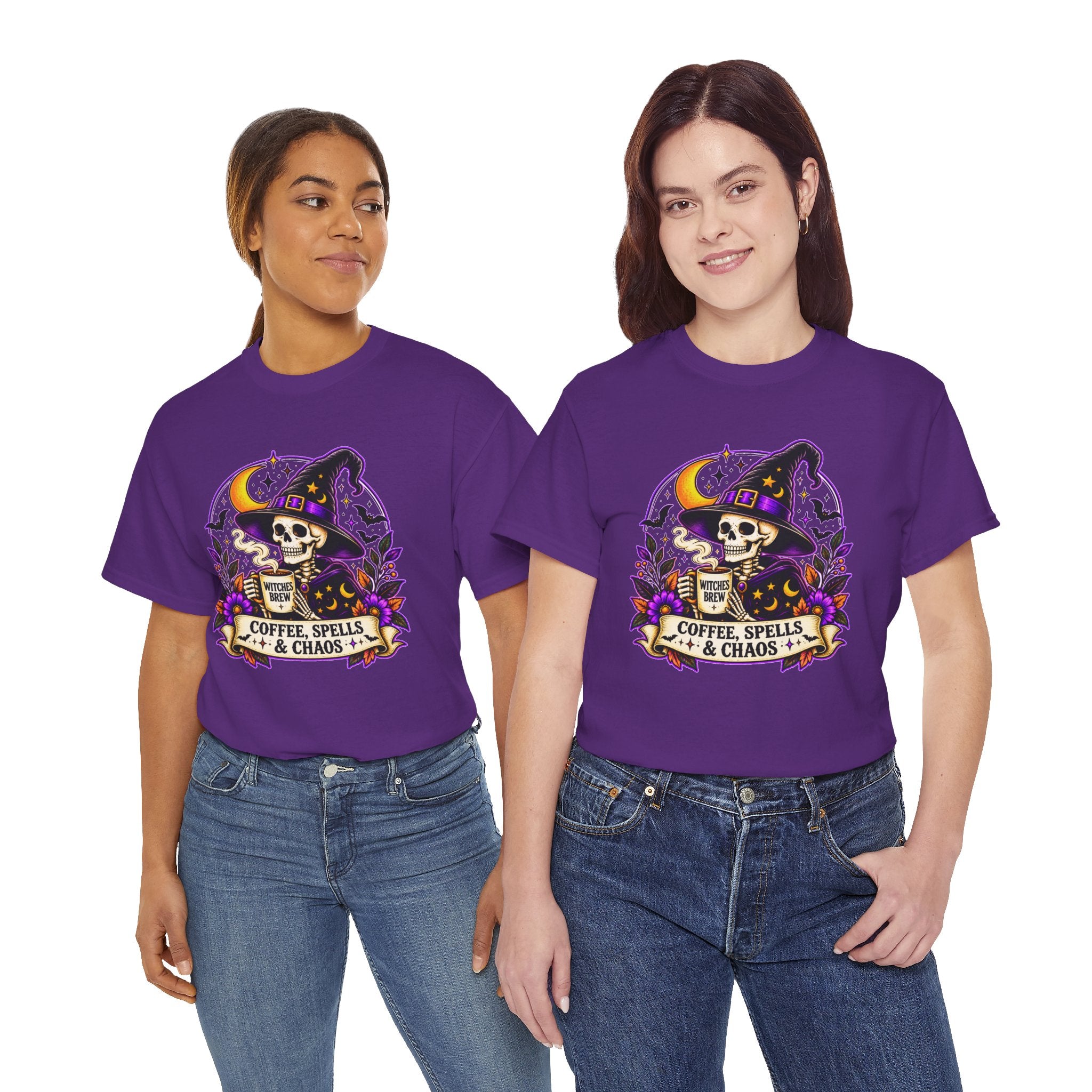Halloween Skeleton Witch Shirt | Spooky Graphic Tee