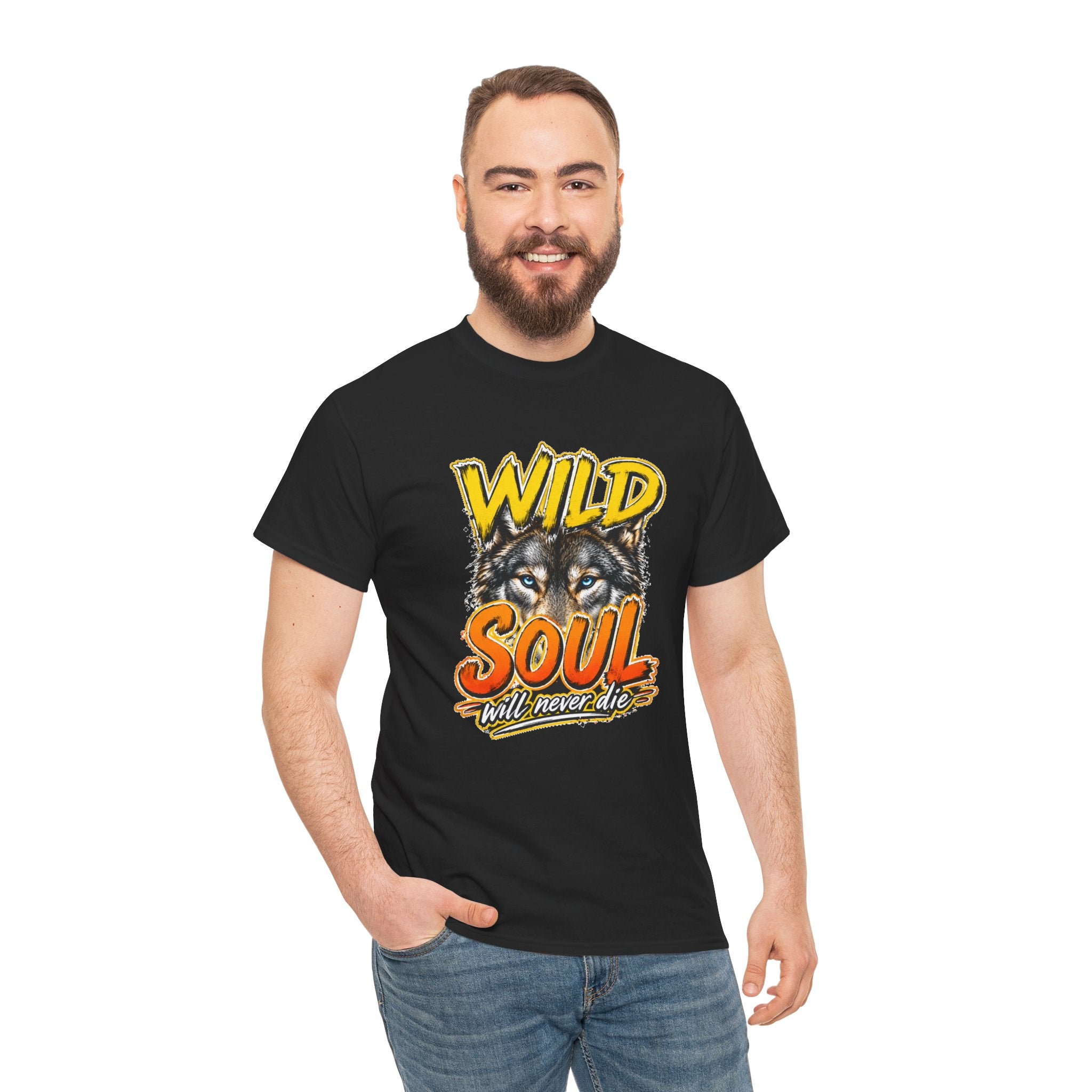 Wolf 'Wild Soul' Graphic Tee – Bold Wildlife Shirt for Nature Lovers