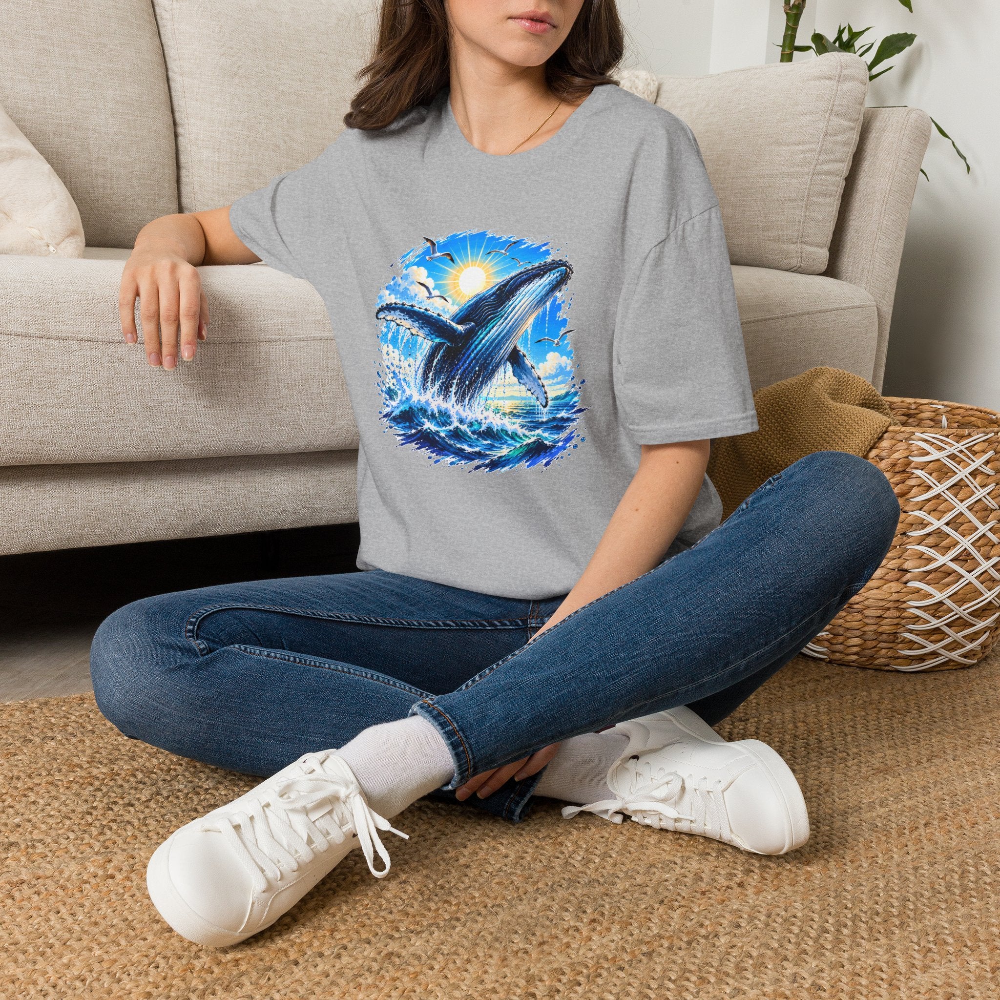 Whale Shirt, Ocean T-Shirt, Humpback Whale Shirt, Sea Life Tee, Beach Lover Gift, Ocean Lover Shirt
