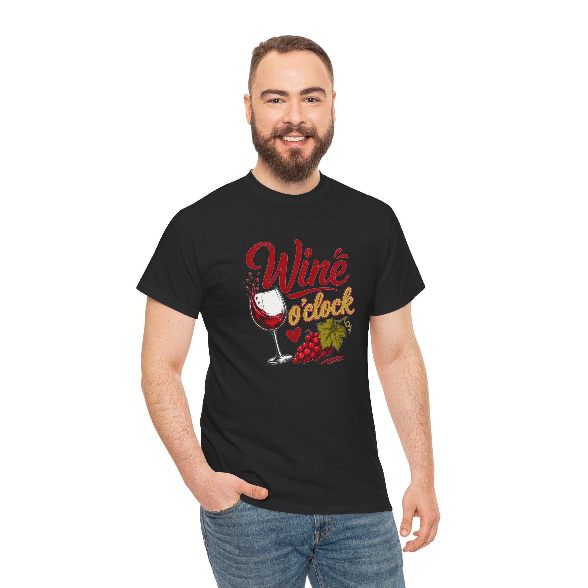Wine T-Shirt - "Wine O'Clock" Graphic Tee for Wine Lovers