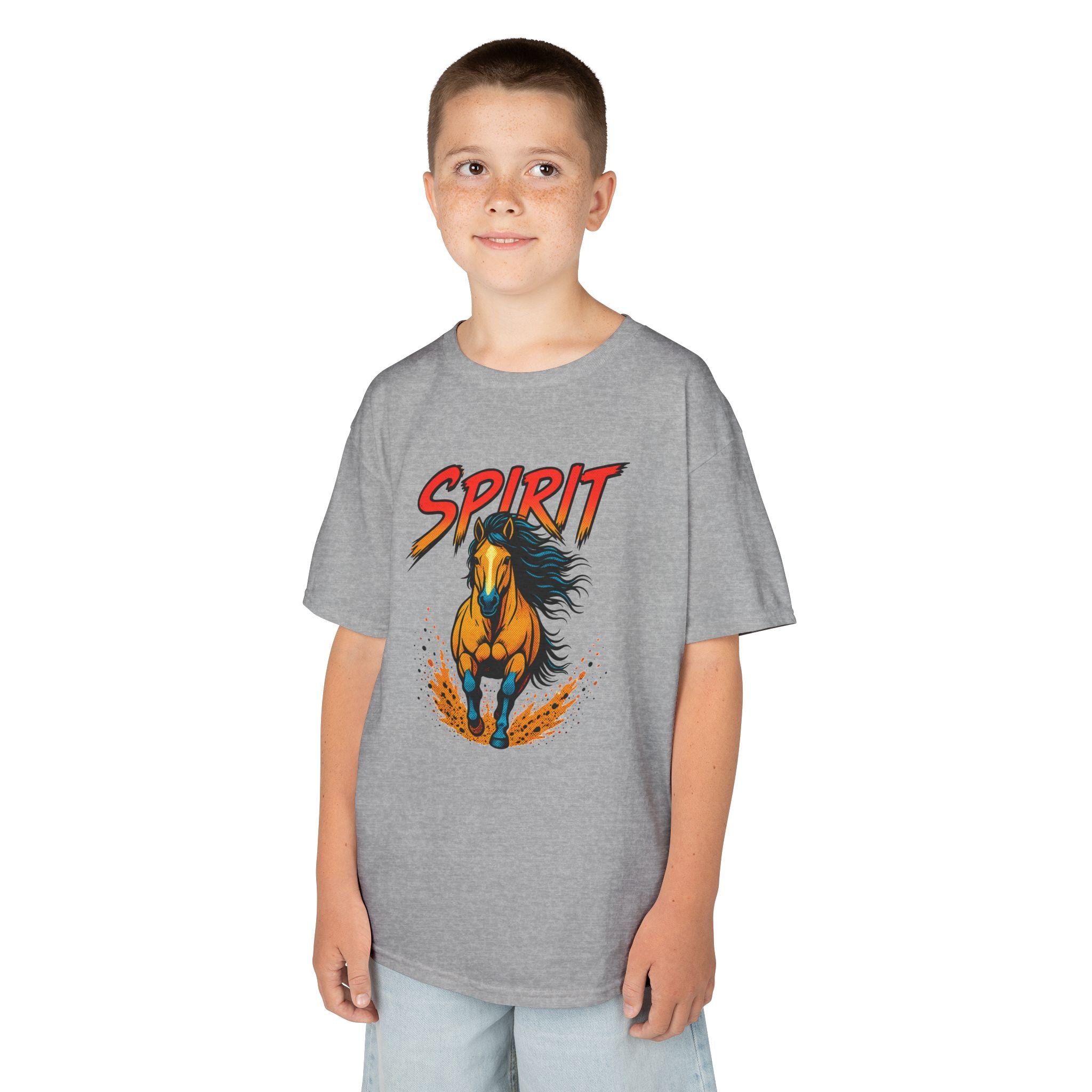 Kids 'Spirit' Galloping Horse T‑Shirt — Youth Graphic Tee for Horse Lovers