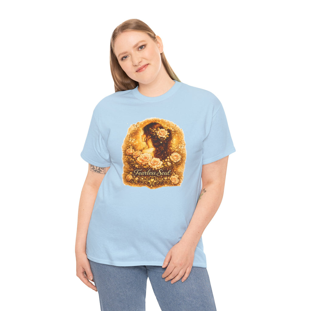 Fearless Soul Shirt, Vintage Floral Woman Tee, Feminine Aesthetic T-Shirt, Boho Graphic Tee, Cottagecore Shirt, Romantic Floral Shirt