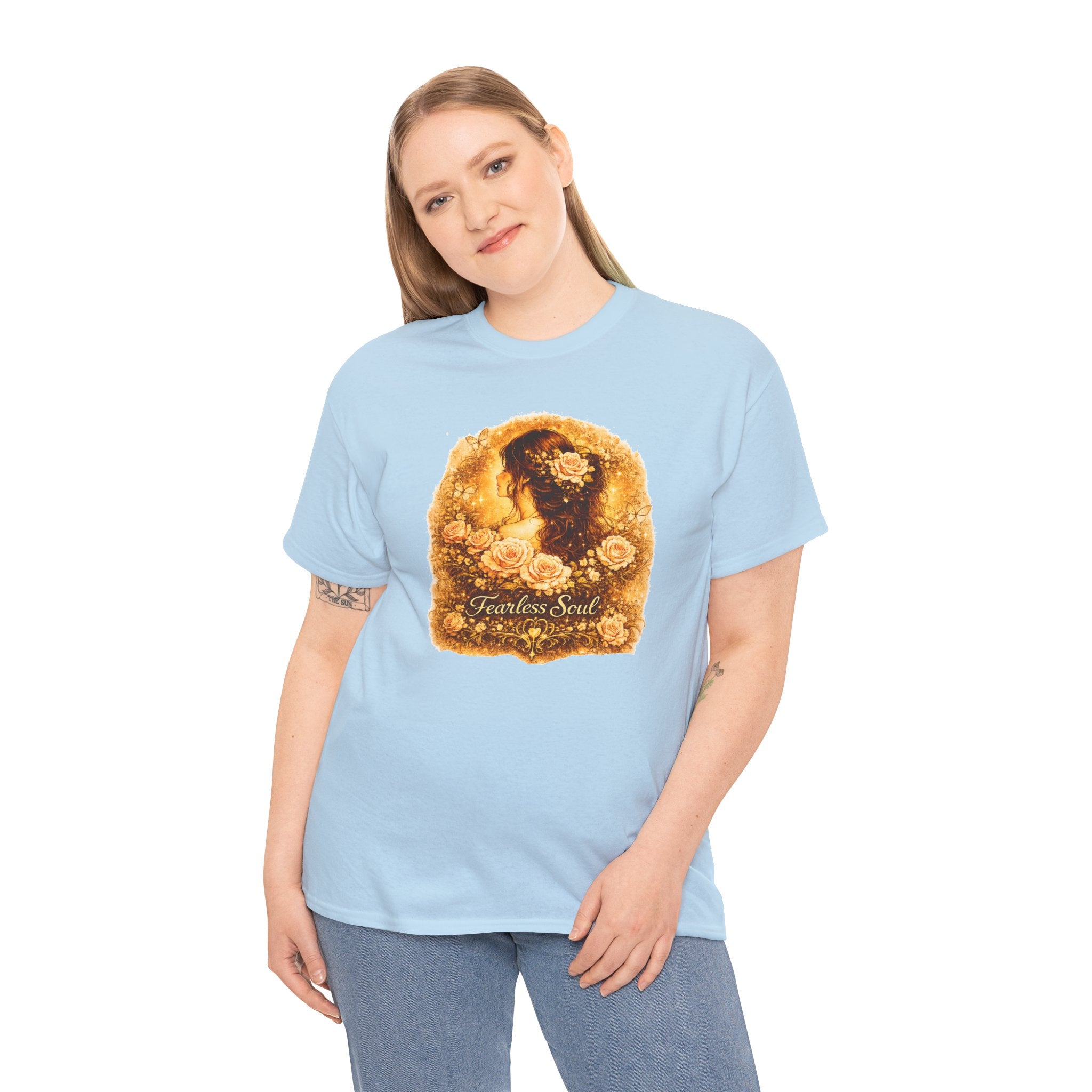 Fearless Soul Shirt, Vintage Floral Woman Tee, Feminine Aesthetic T-Shirt, Boho Graphic Tee, Cottagecore Shirt, Romantic Floral Shirt