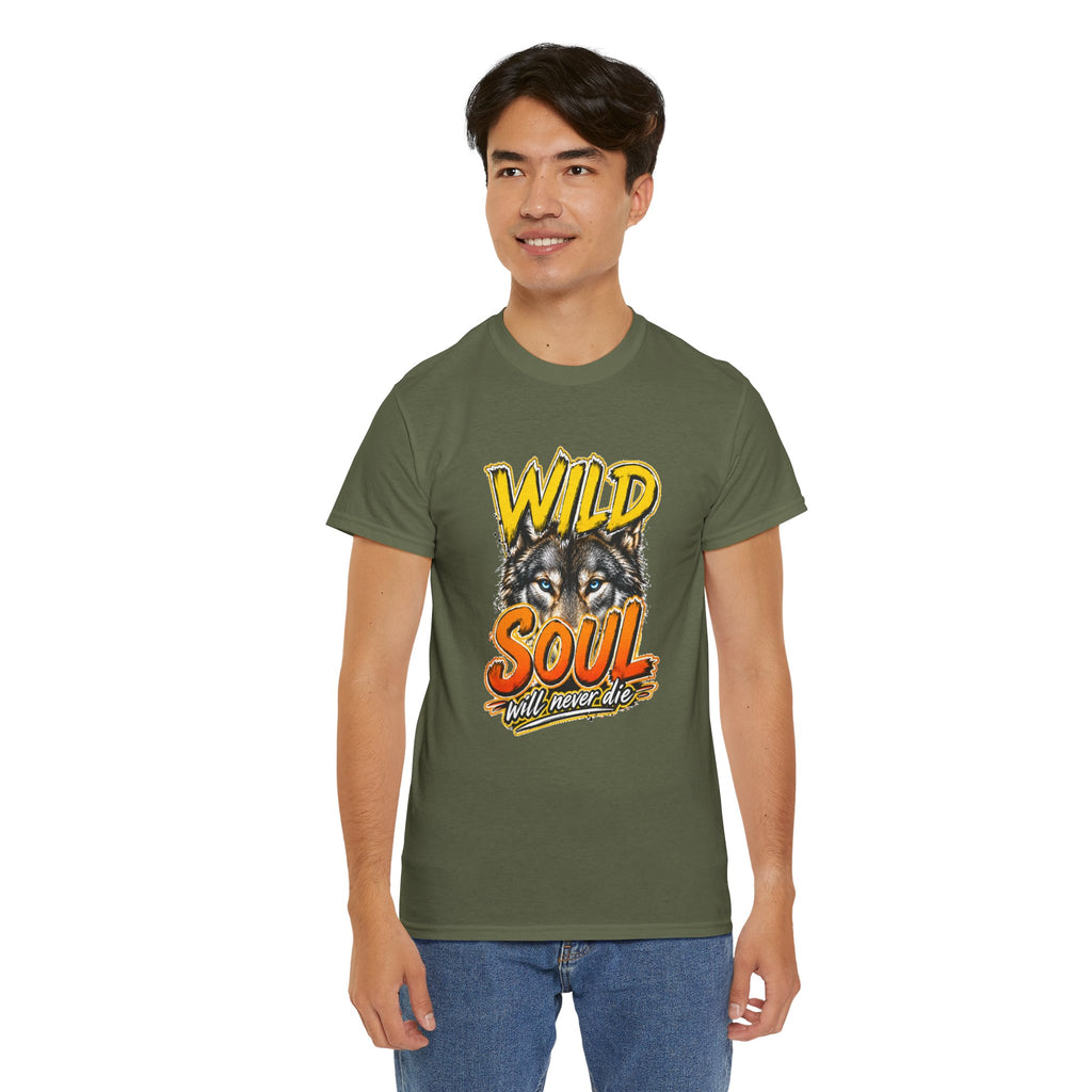 Wolf 'Wild Soul' Graphic Tee – Bold Wildlife Shirt for Nature Lovers