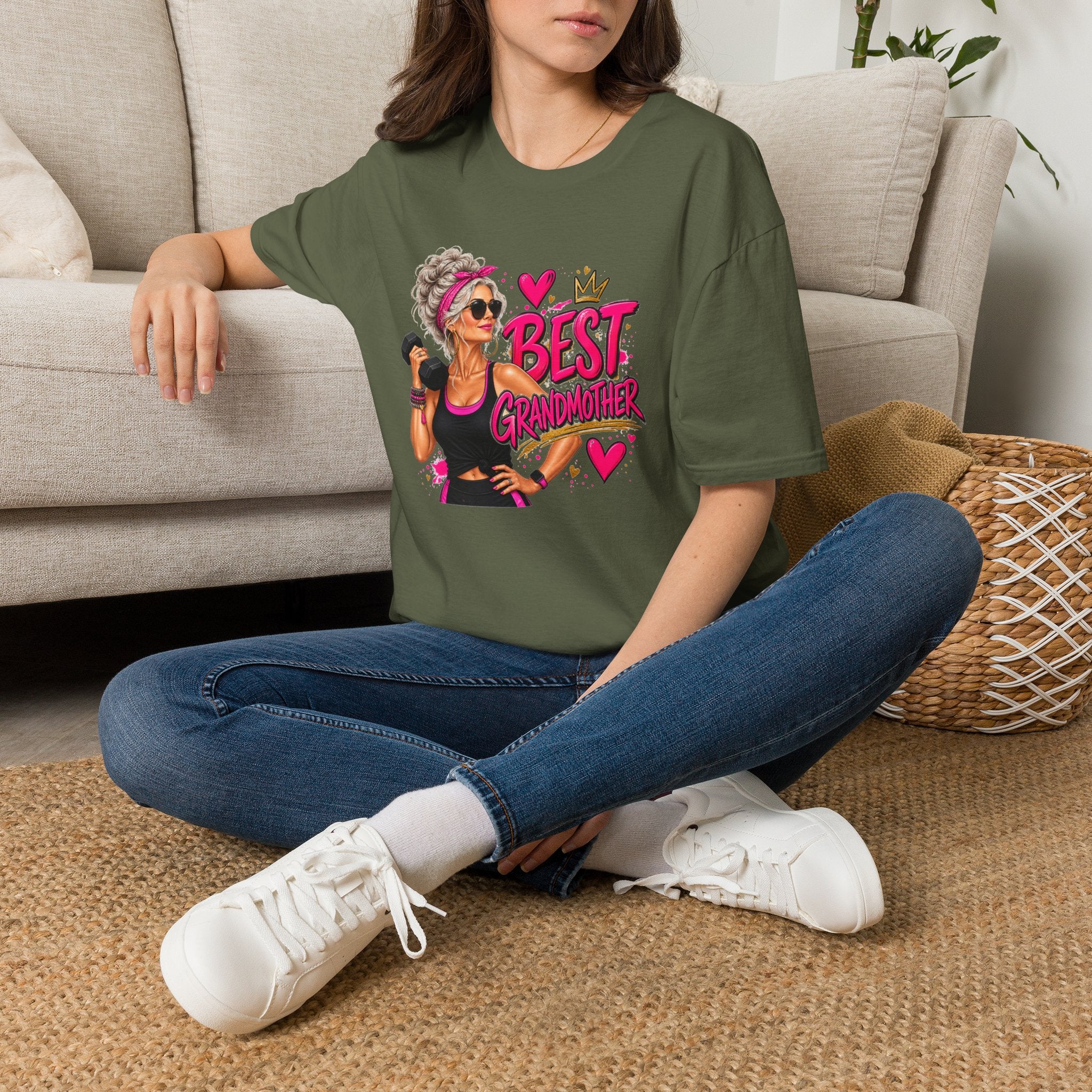 Best Grandmother Shirt, Funny Grandma T-Shirt, Fit Grandma Gift, Gym Grandma Shirt, Grandma Gift