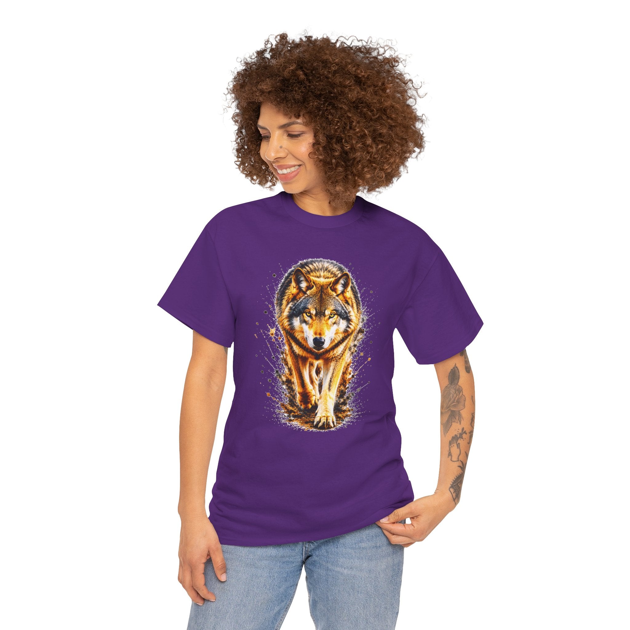 Wolf Graphic T-Shirt, Majestic Wolf Tee, Wildlife Animal Shirt, Unisex Nature Graphic Tee, Wolf Lover Gift, Forest Wolf Shirt