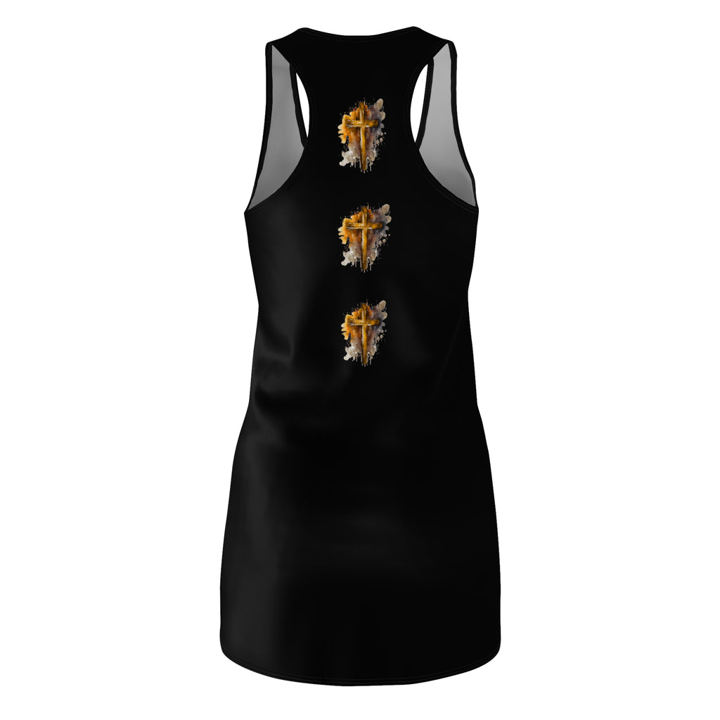 Faith Over Fear Racerback Dress — Christian Cross Graphic Dress