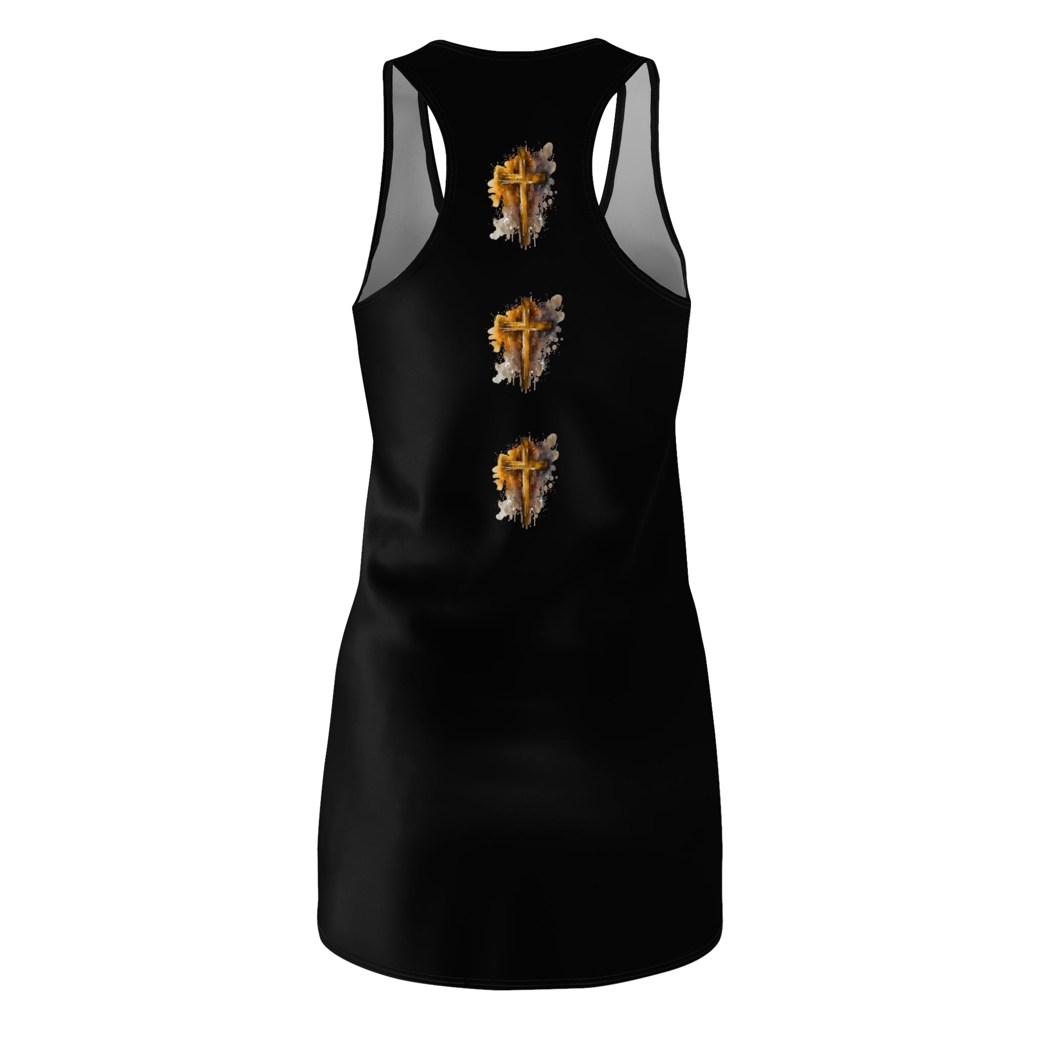 Faith Over Fear Racerback Dress — Christian Cross Graphic Dress