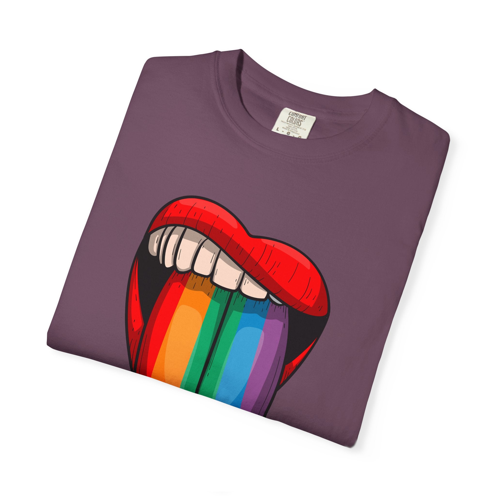 Rainbow Tongue T-Shirt — Pride Lip Graphic Tee