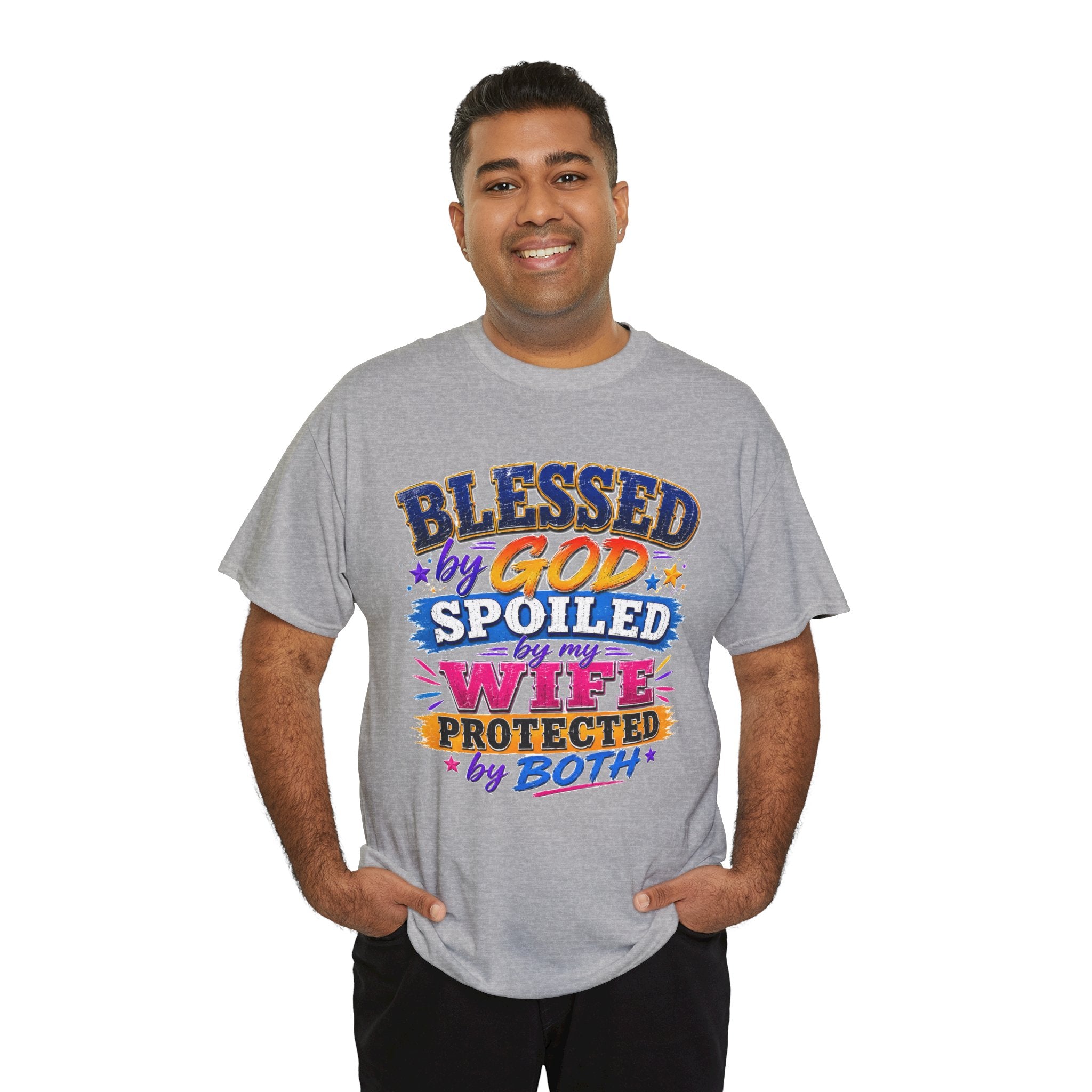 Blessed by God, Spoiled by My Wife – Men’s Graphic Tee