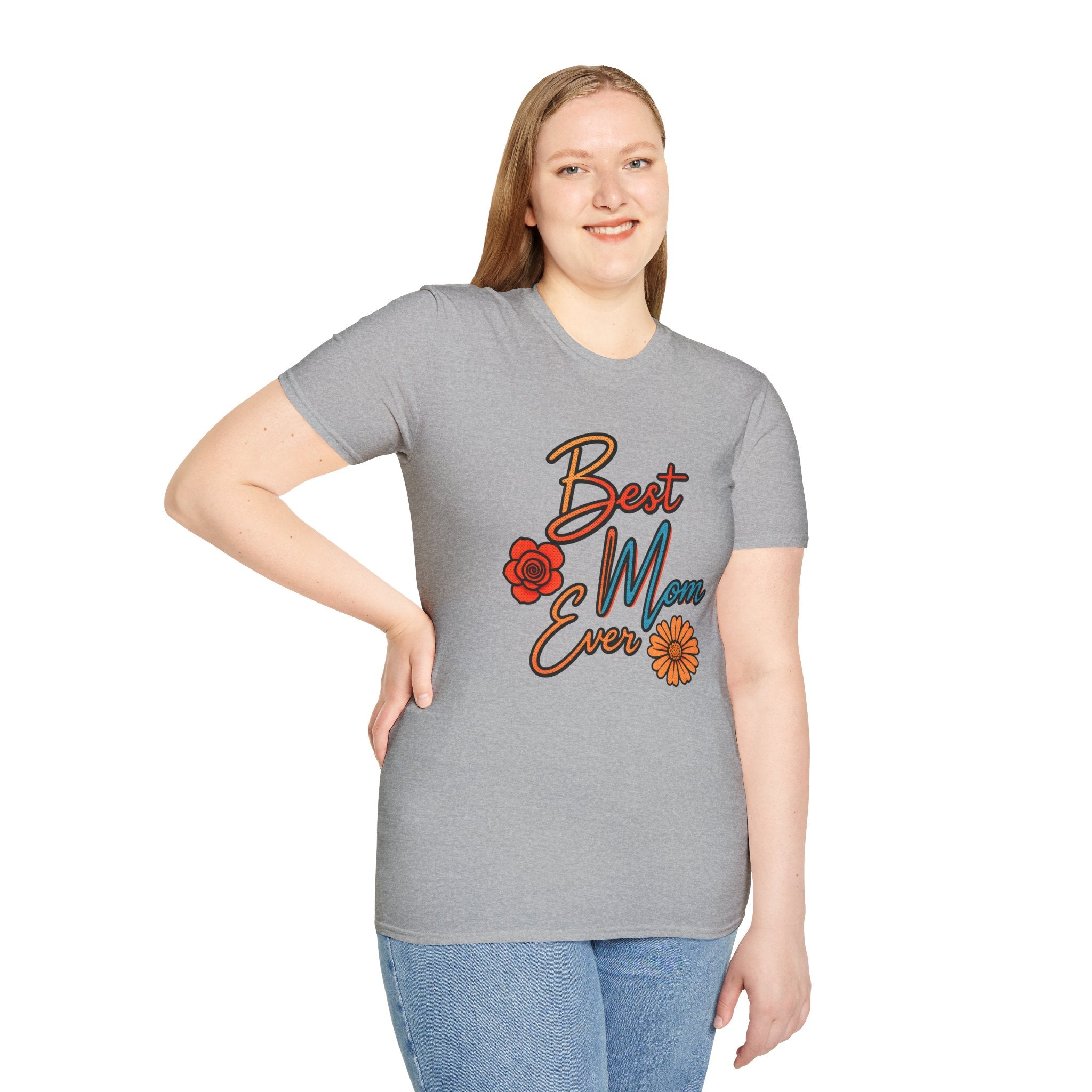 Best Mom Ever T-Shirt, Floral Mom Shirt, Mother’s Day Gift, Cute Retro Mama Tee, Gift for Mom, Unisex Shirt