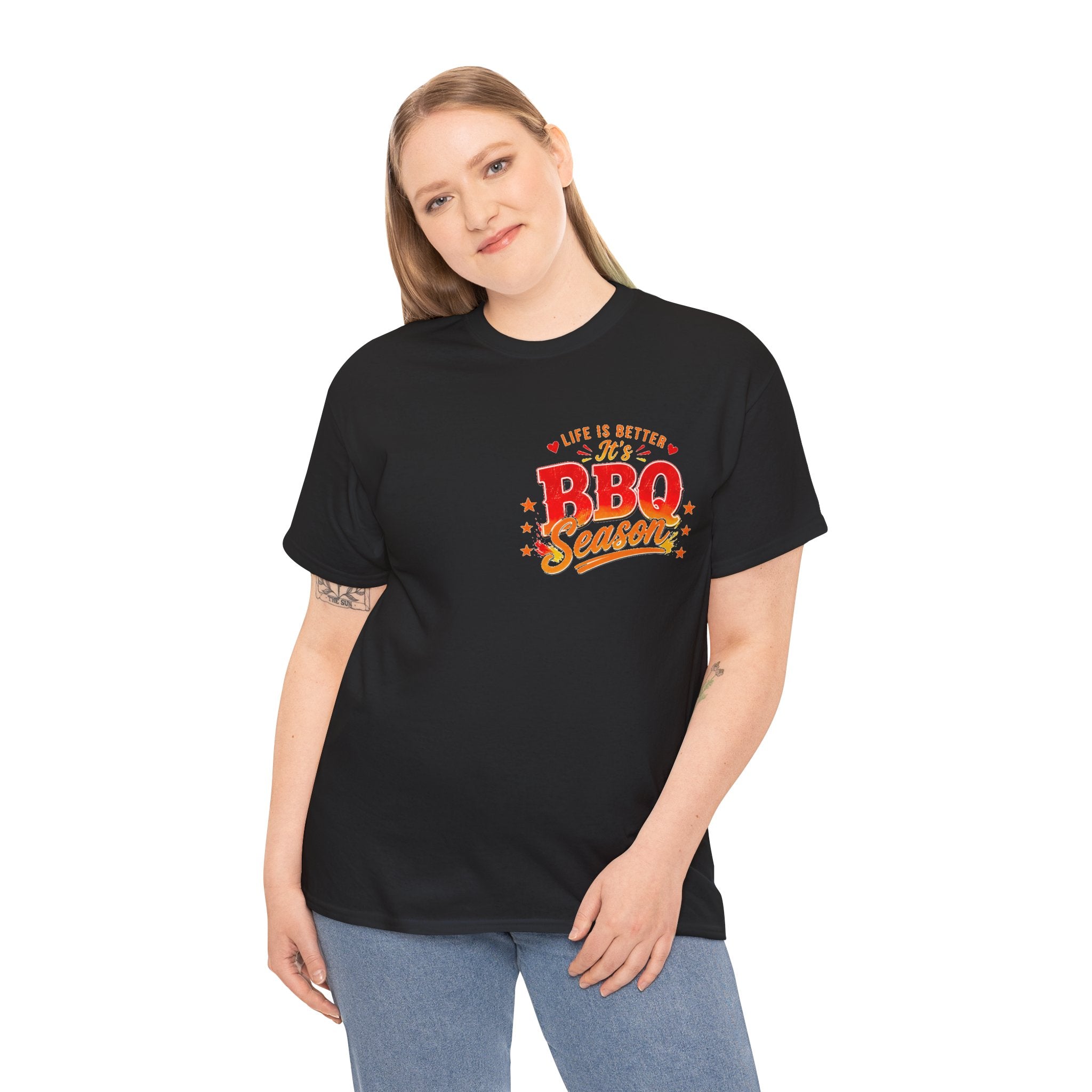 BBQ Season T-Shirt | Life Is Better It's BBQ Season Tee | Funny Grill Shirt | Summer Cookout Tee | Barbecue Lover Gift | Backyard BBQ Shirt