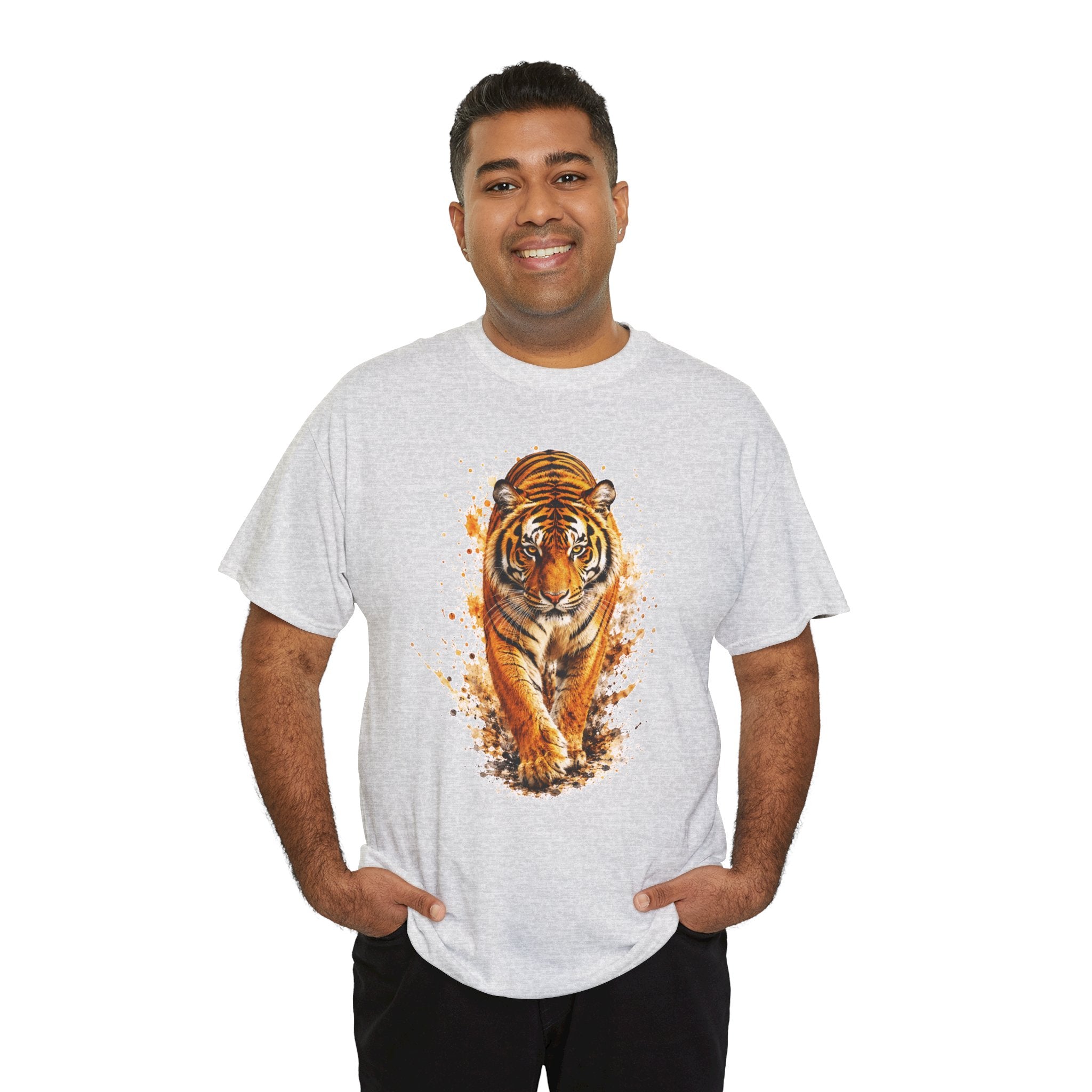 Majestic Tiger T-Shirt, Watercolor Tiger Graphic Tee, Unisex Wildlife Shirt, Tiger Lover Gift, Animal Art Tee