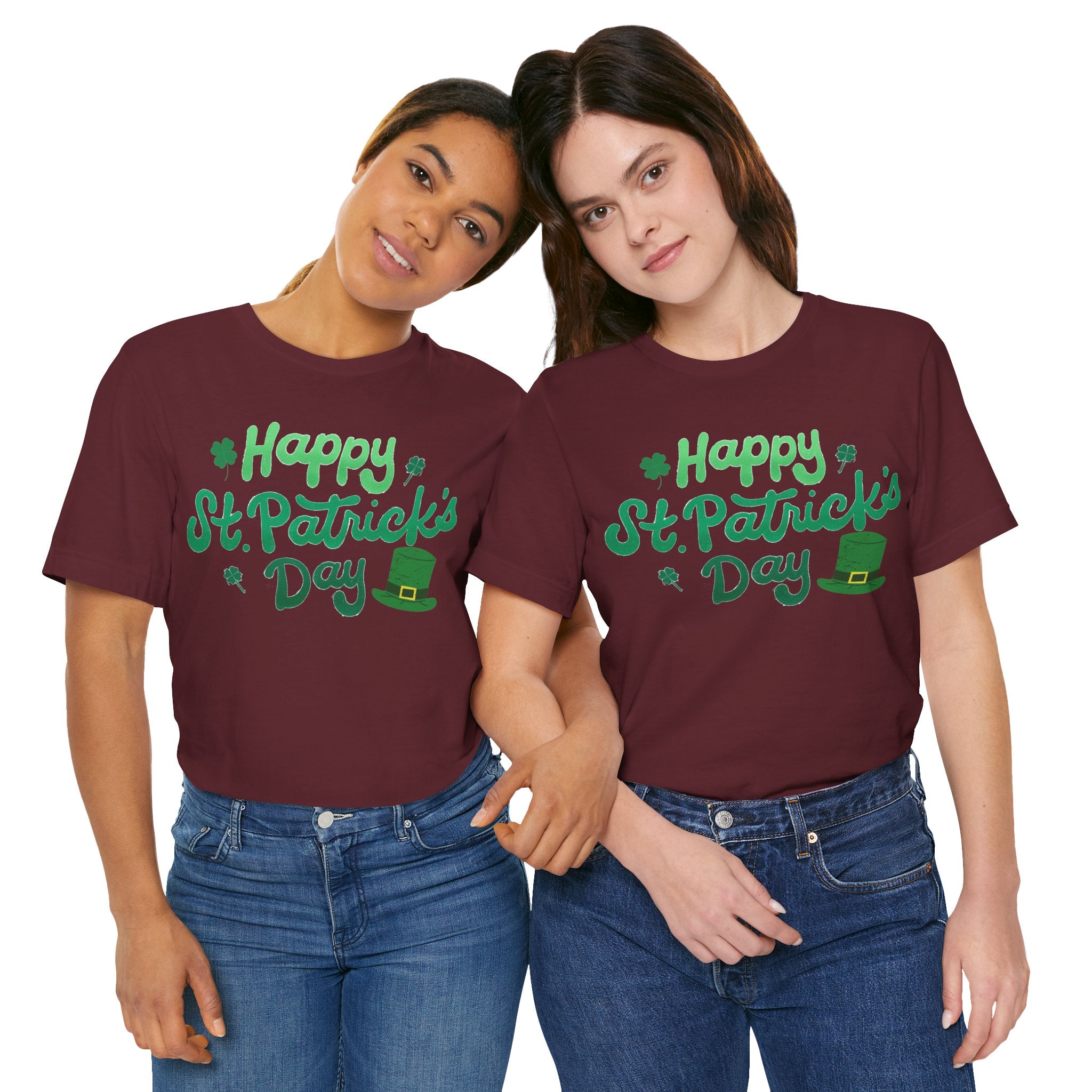 Happy St. Patrick's Day T-Shirt – Green Shamrock & Leprechaun Hat Tee
