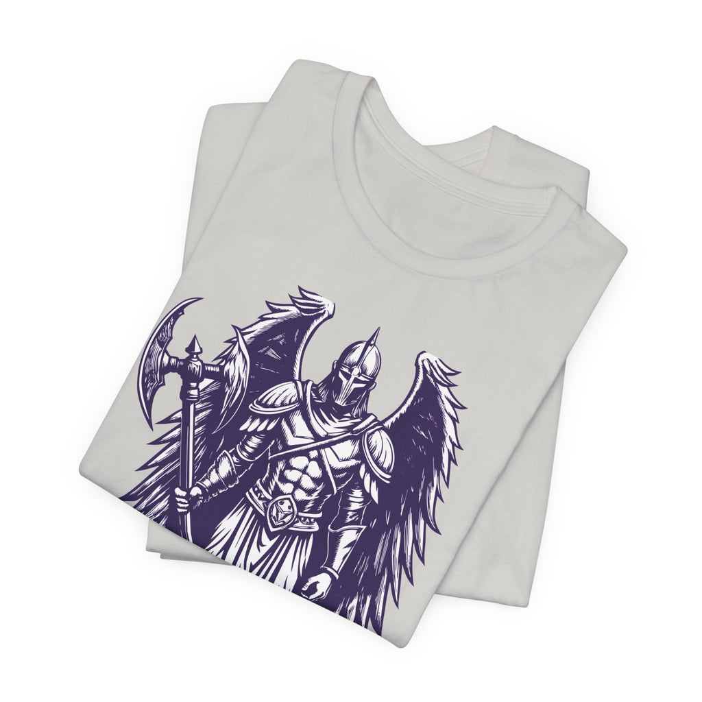 Fallen Angel Warrior T-Shirt | Gothic Fantasy Winged Knight Tee