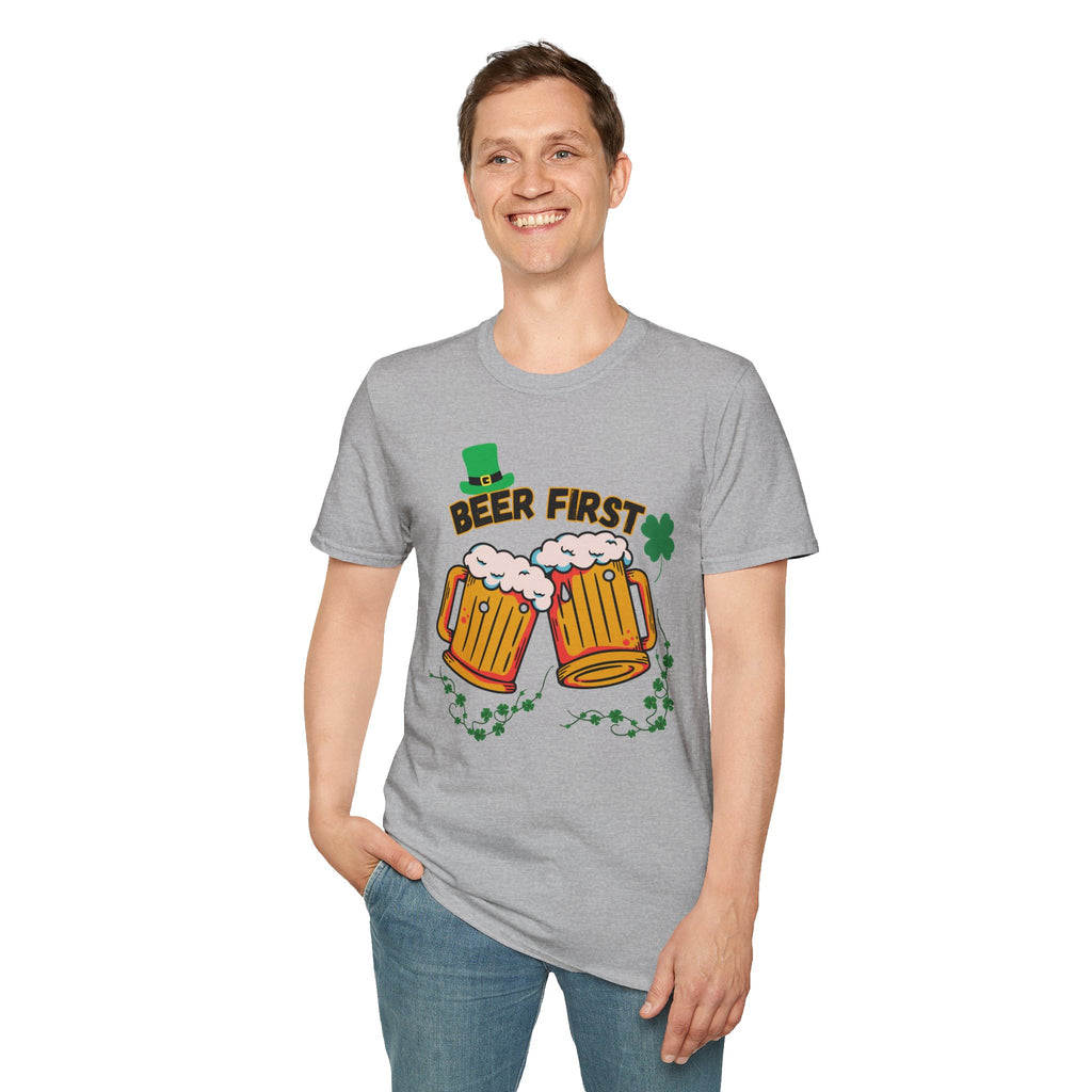 Beer First T-Shirt — St. Patrick's Day Beer Mug Tee