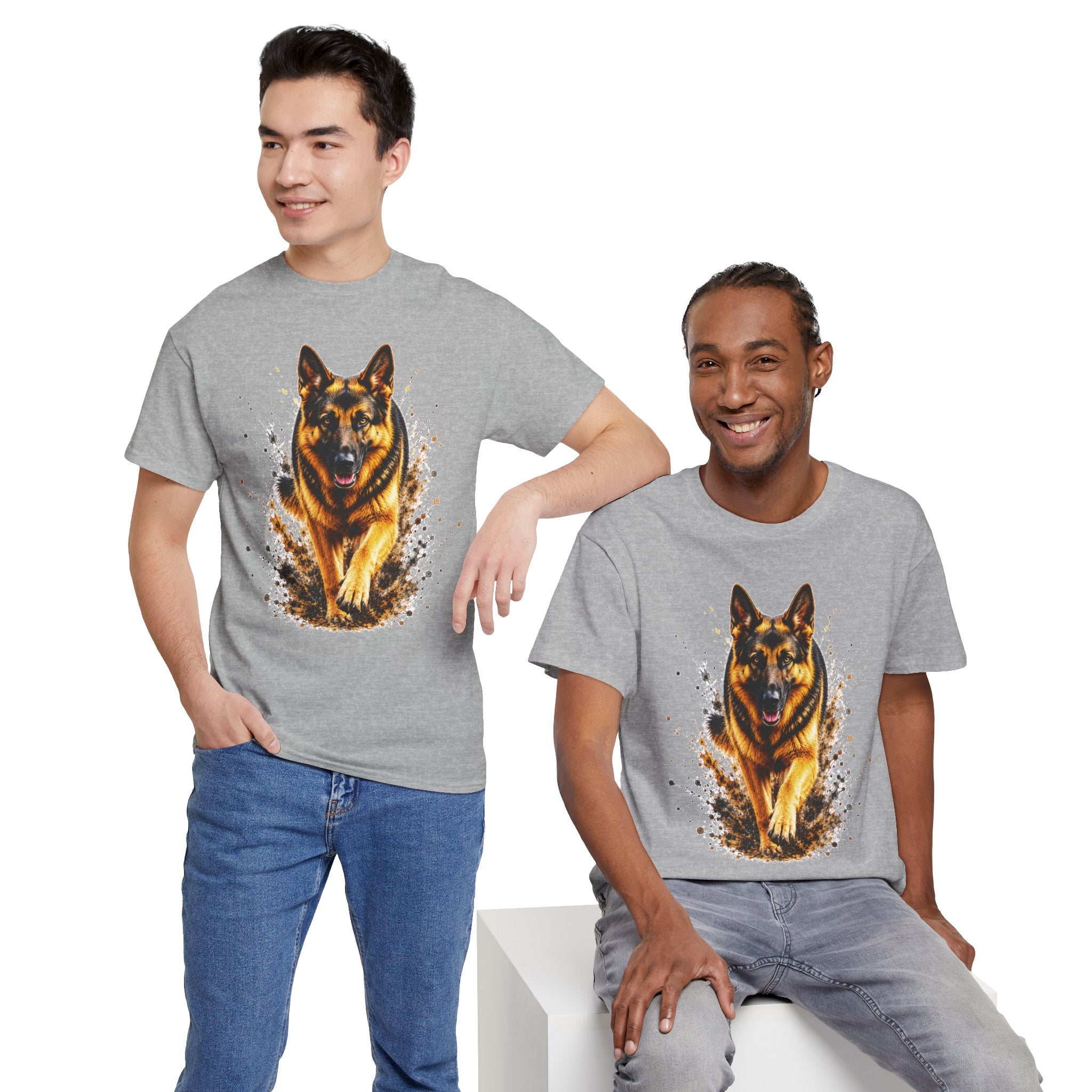German Shepherd Running T-Shirt, German Shepherd Graphic Tee, Dog Lover Shirt, Unisex German Shepherd Tee, Gift for Dog Owner, K9 Animal Shirt