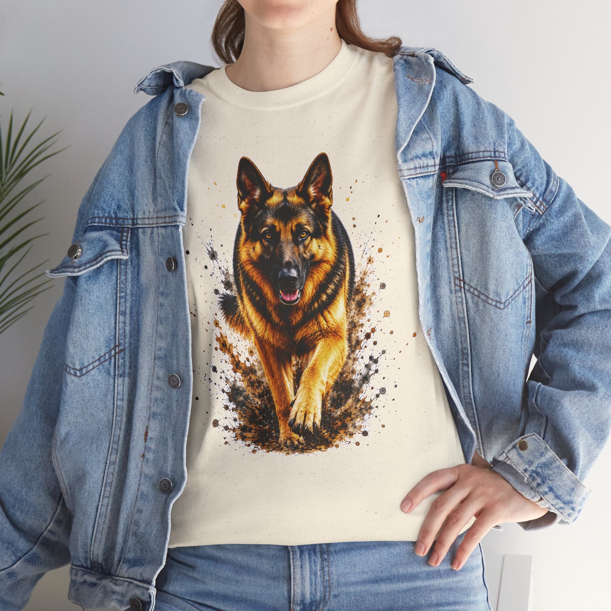 German Shepherd Running T-Shirt, German Shepherd Graphic Tee, Dog Lover Shirt, Unisex German Shepherd Tee, Gift for Dog Owner, K9 Animal Shirt