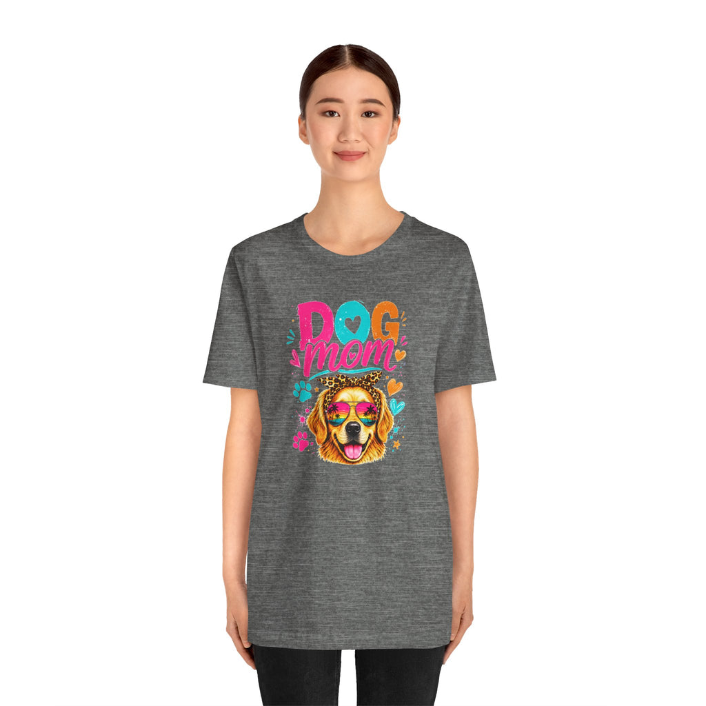 Dog Mom T-Shirt | Golden Retriever Shirt | Funny Dog Mom Gift | Colorful Retro Dog Lover Tee | Unisex Graphic T-Shirt