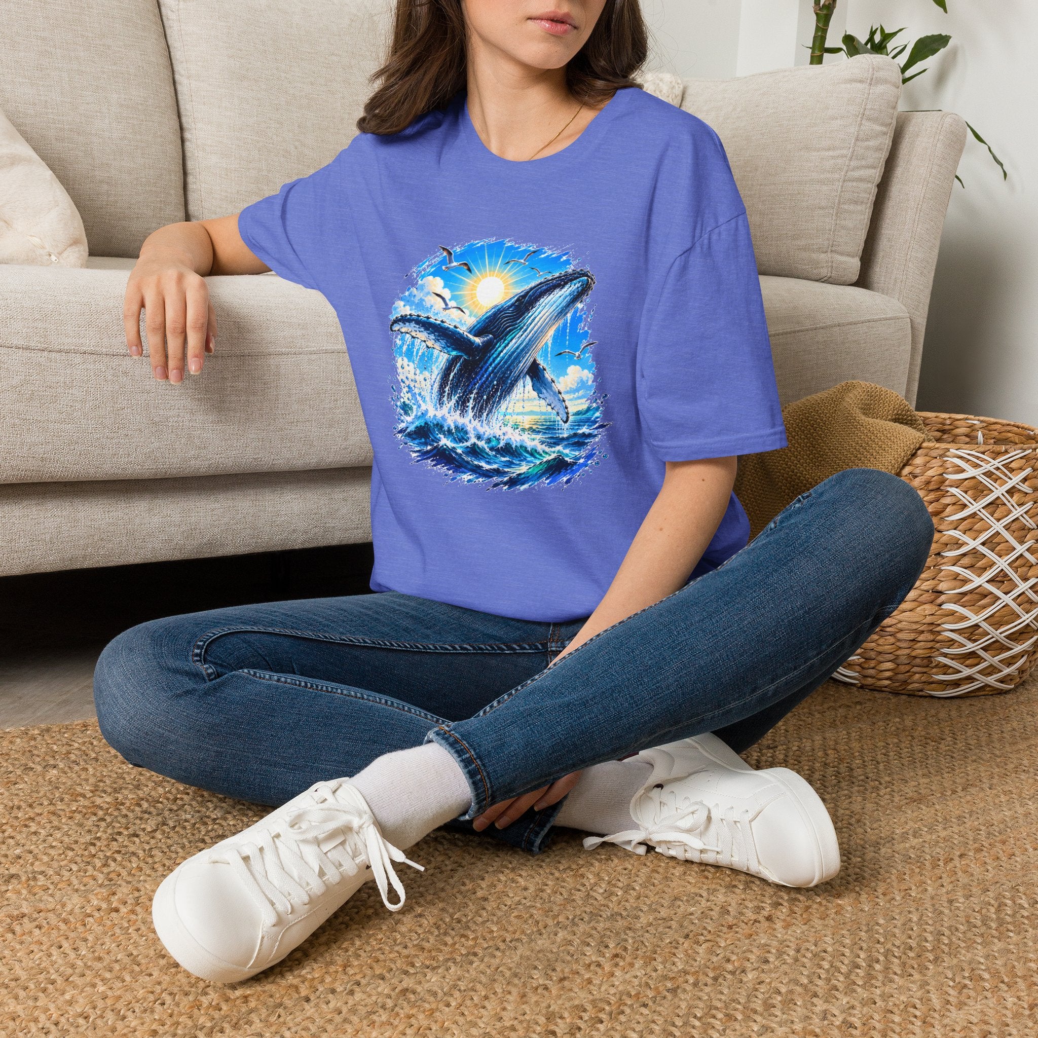 Whale Shirt, Ocean T-Shirt, Humpback Whale Shirt, Sea Life Tee, Beach Lover Gift, Ocean Lover Shirt