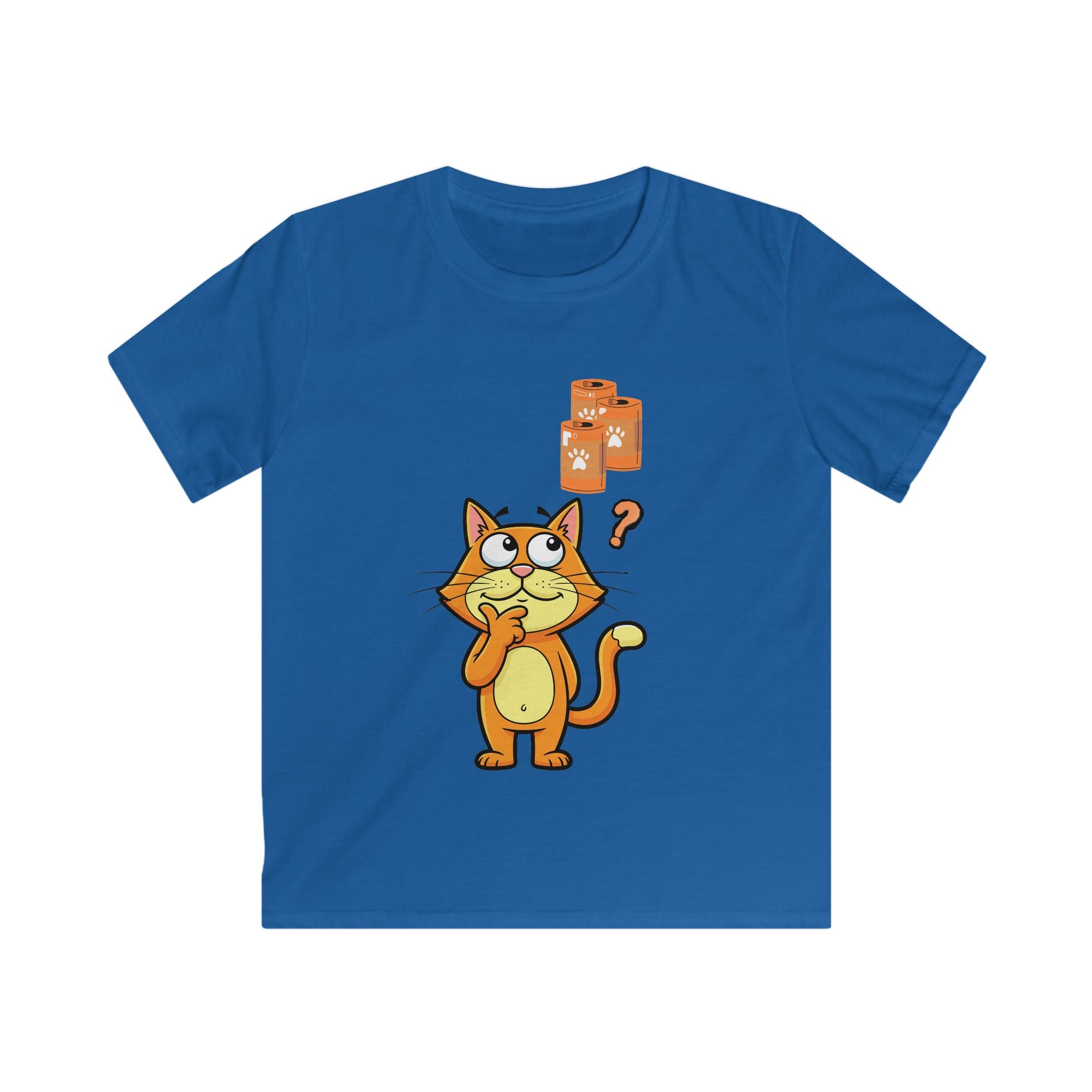 Kids Cat Puzzle T-Shirt — Cute Thinking Kitten Graphic Tee