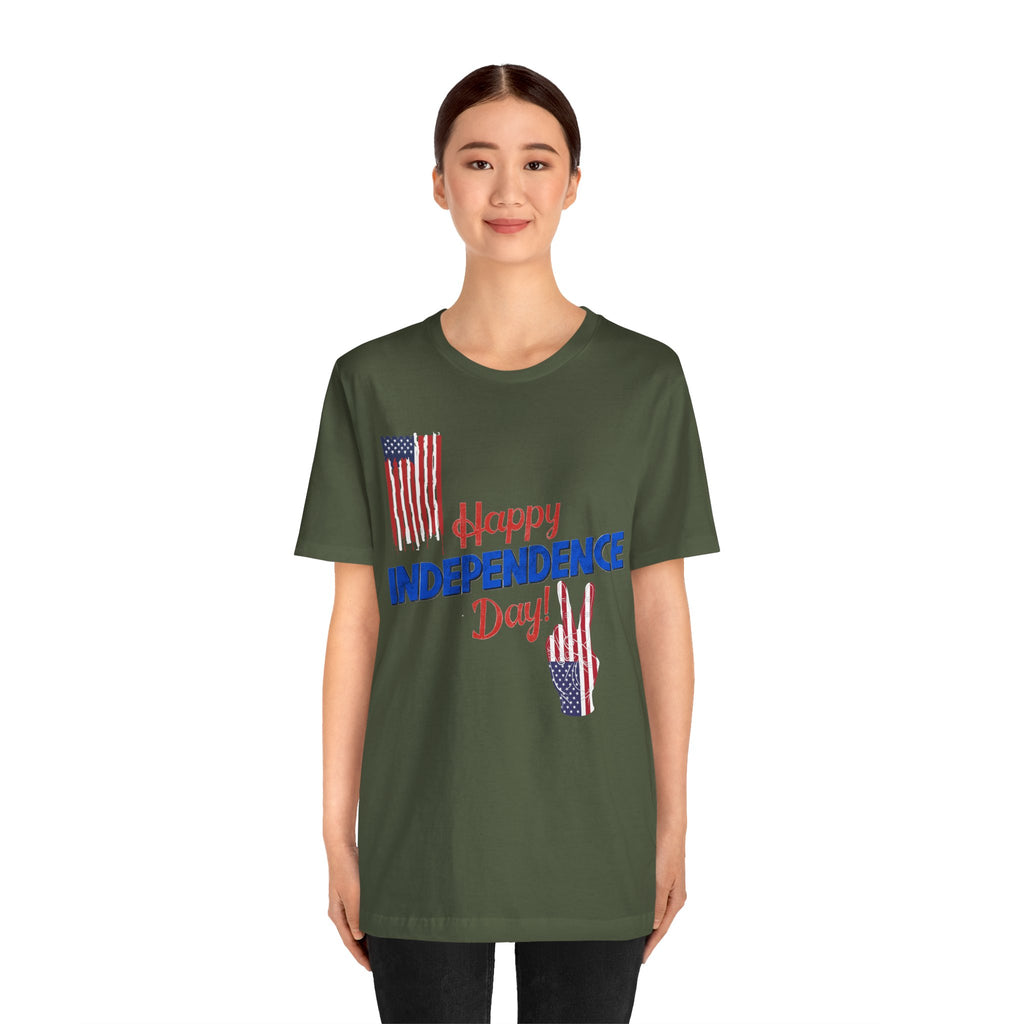 Happy Independence Day Shirt, Patriotic 4th of July T-Shirt, USA Flag Shirt, American Independence Day Tee
