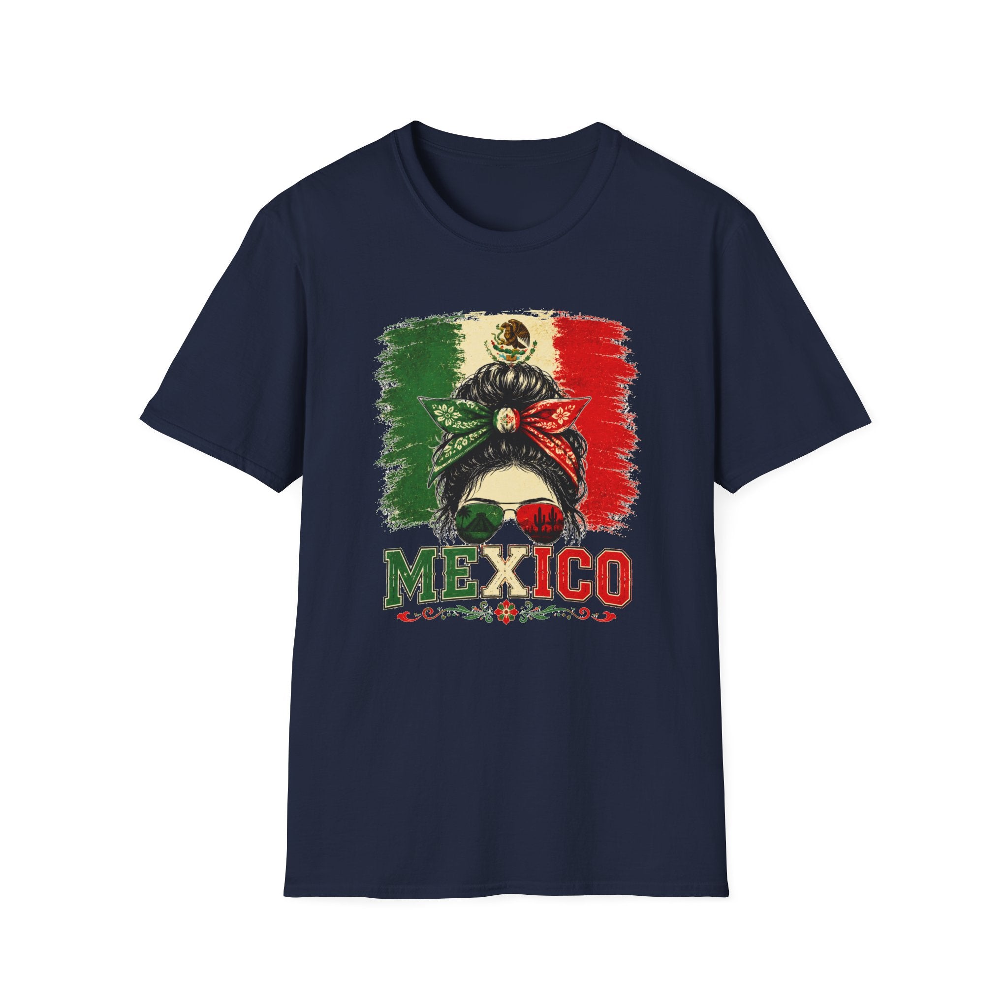 Mexico Messy Bun T-Shirt, Mexican Pride Shirt, Mexico Flag Graphic Tee, Cinco De Mayo Shirt, Latina Gift for Women