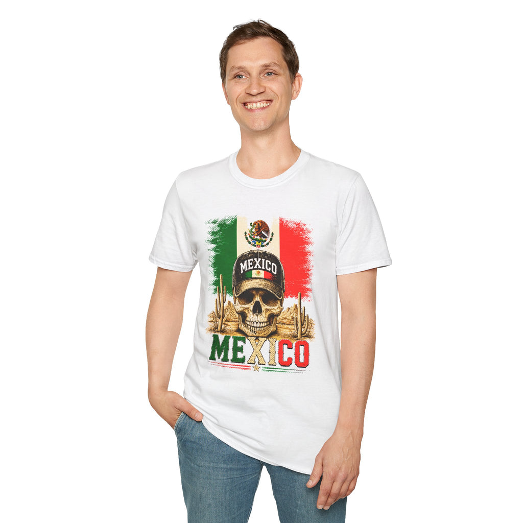 Mexico Flag Skull T-Shirt, Vintage Mexican Skull Shirt, Dia De Los Muertos Tee, Patriotic Mexico Graphic Tee, Gift for Men Women