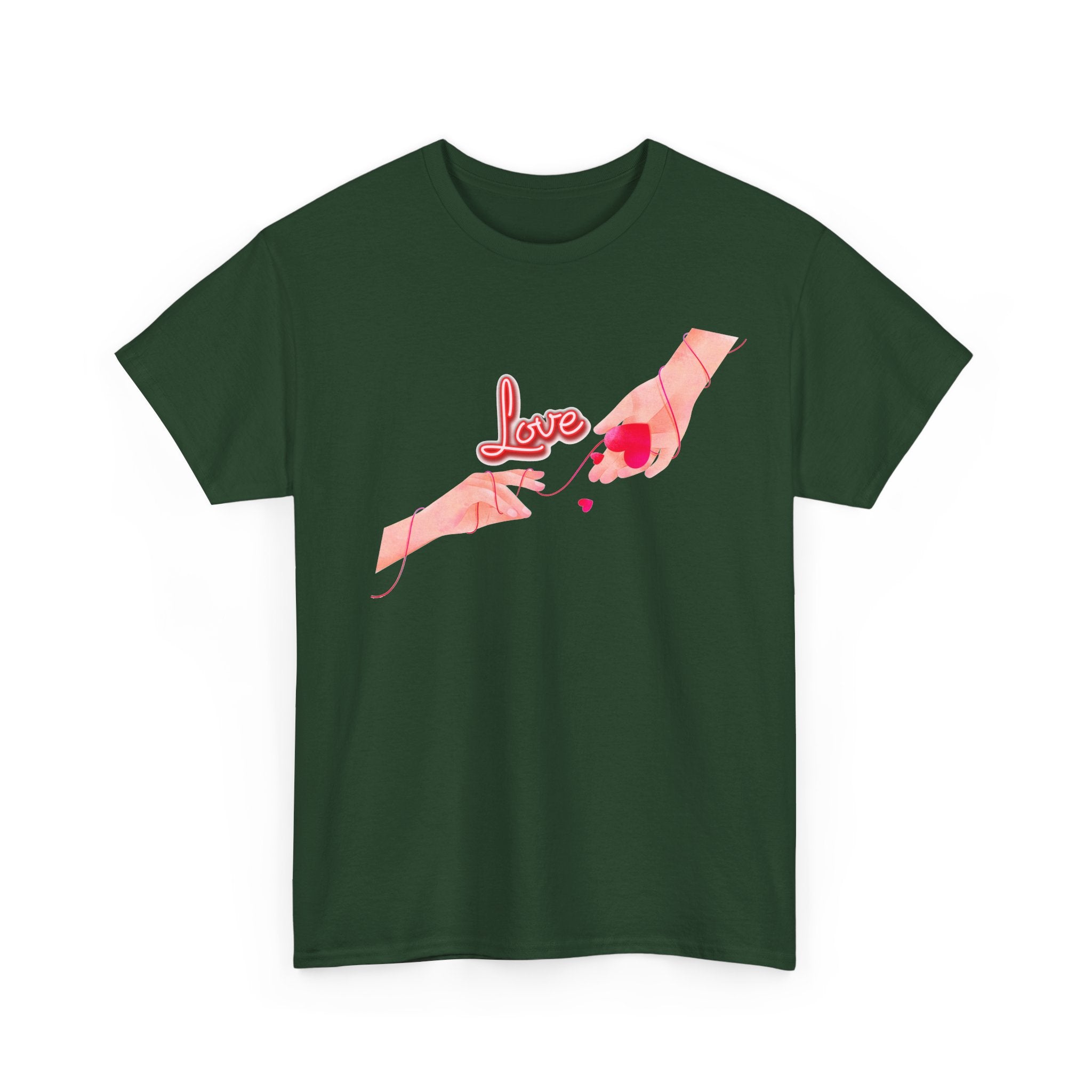 Love Hands T-Shirt — Romantic Heart Illustration Tee