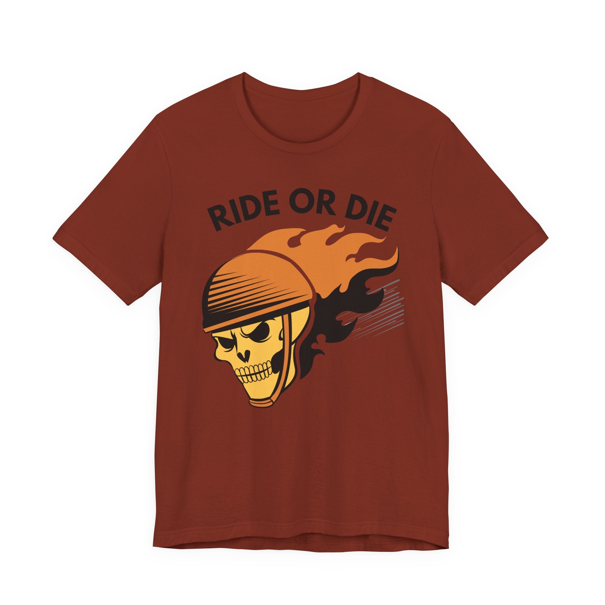 Ride or Die Skull Helmet T-Shirt | Biker Graphic Tee for Men | Vintage Motorcycle Shirt