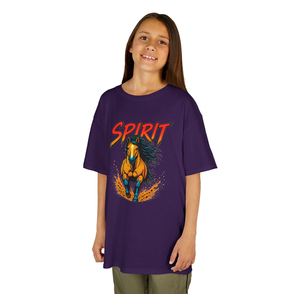 Kids 'Spirit' Galloping Horse T‑Shirt — Youth Graphic Tee for Horse Lovers