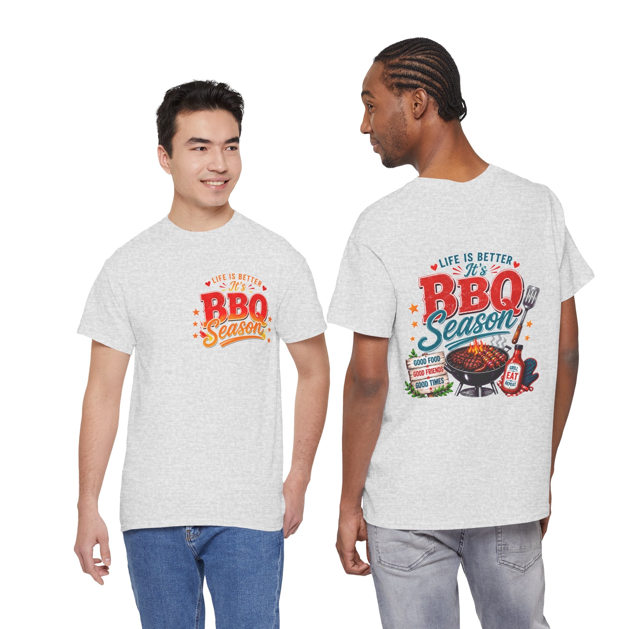 BBQ Season T-Shirt | Life Is Better It's BBQ Season Tee | Funny Grill Shirt | Summer Cookout Tee | Barbecue Lover Gift | Backyard BBQ Shirt